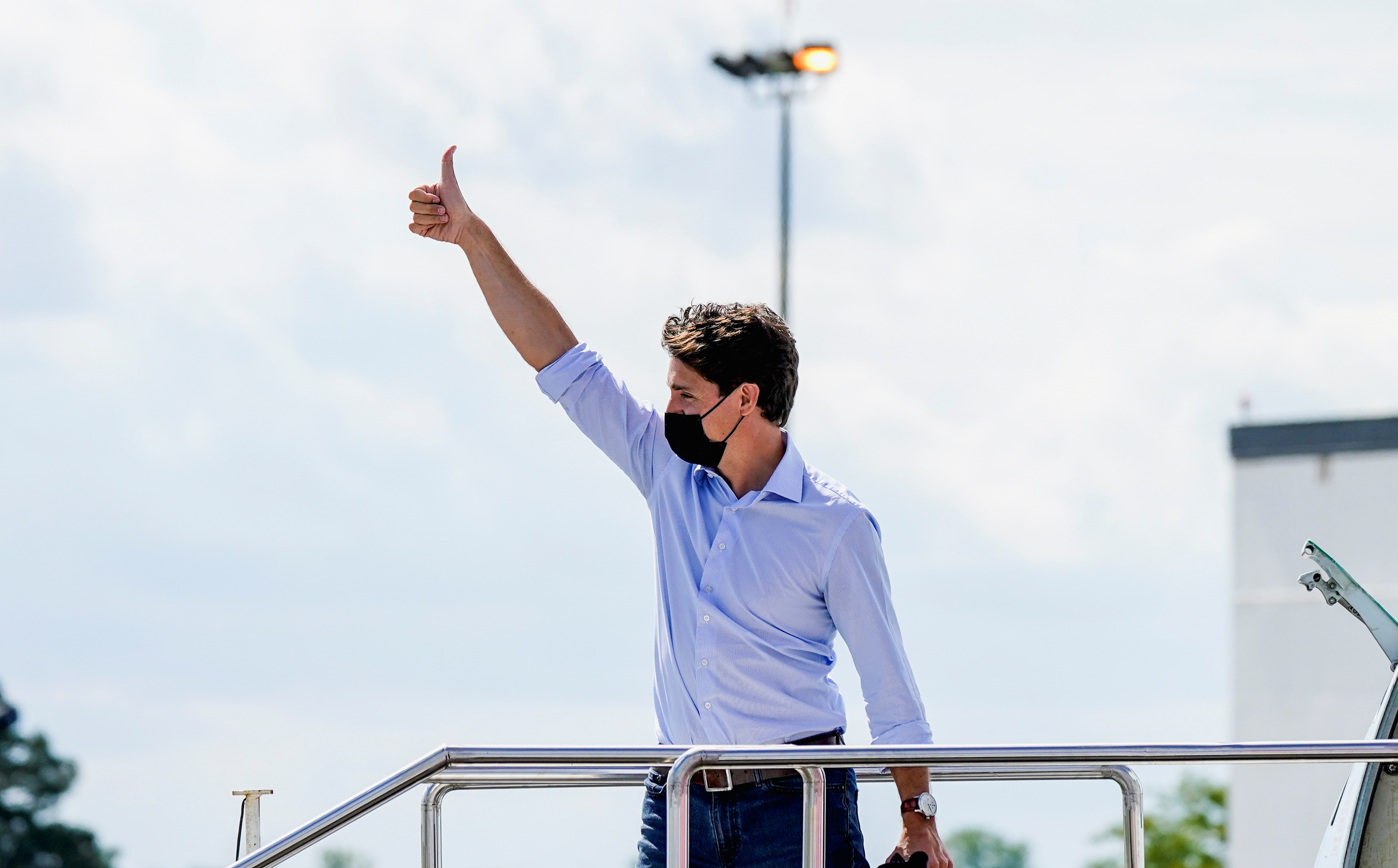 Canada's Prime Minister Justin Trudeau campaigns in Quebec