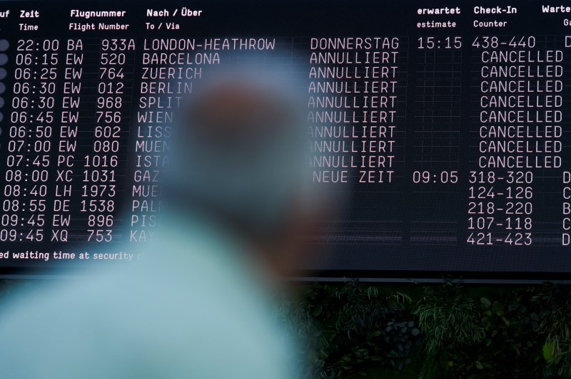 Climate activists protest at Cologne-Bonn airport