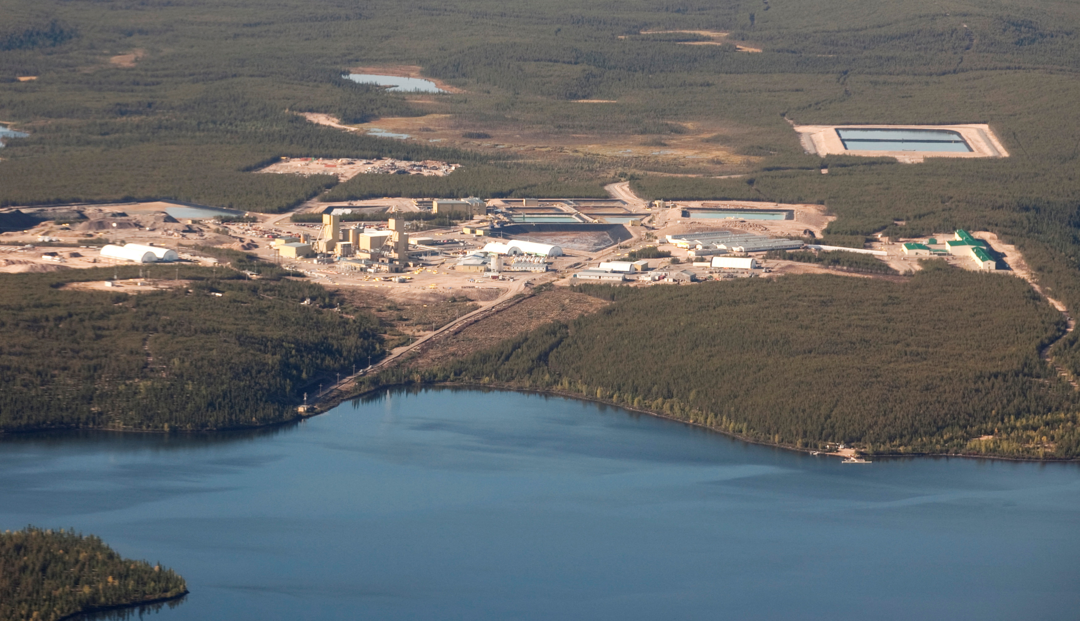 An aerial view of Cameco's Cigar Lake uranium mine site in northern Saskatchewan