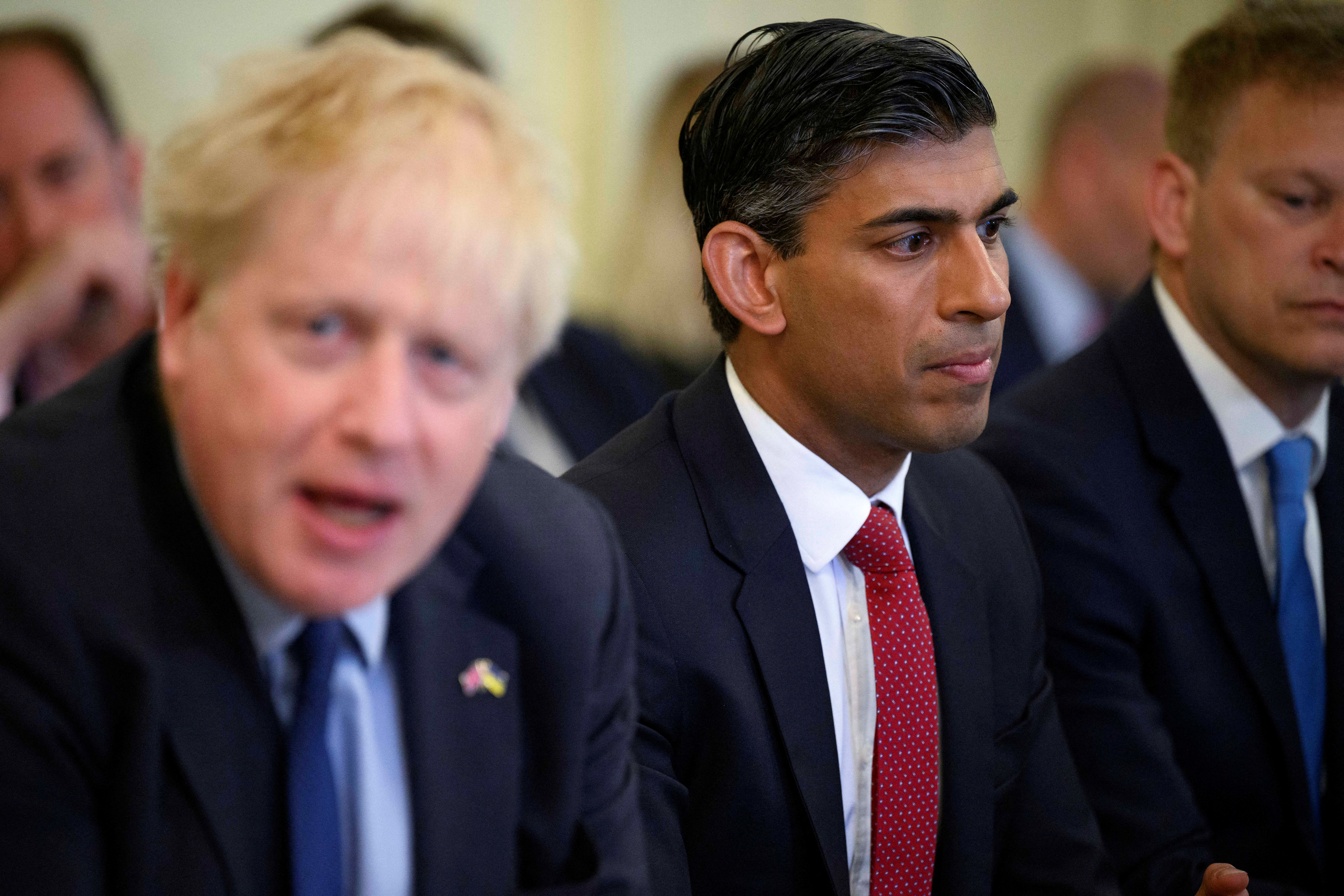 British PM Boris Johnson holds weekly cabinet meeting in Downing Street