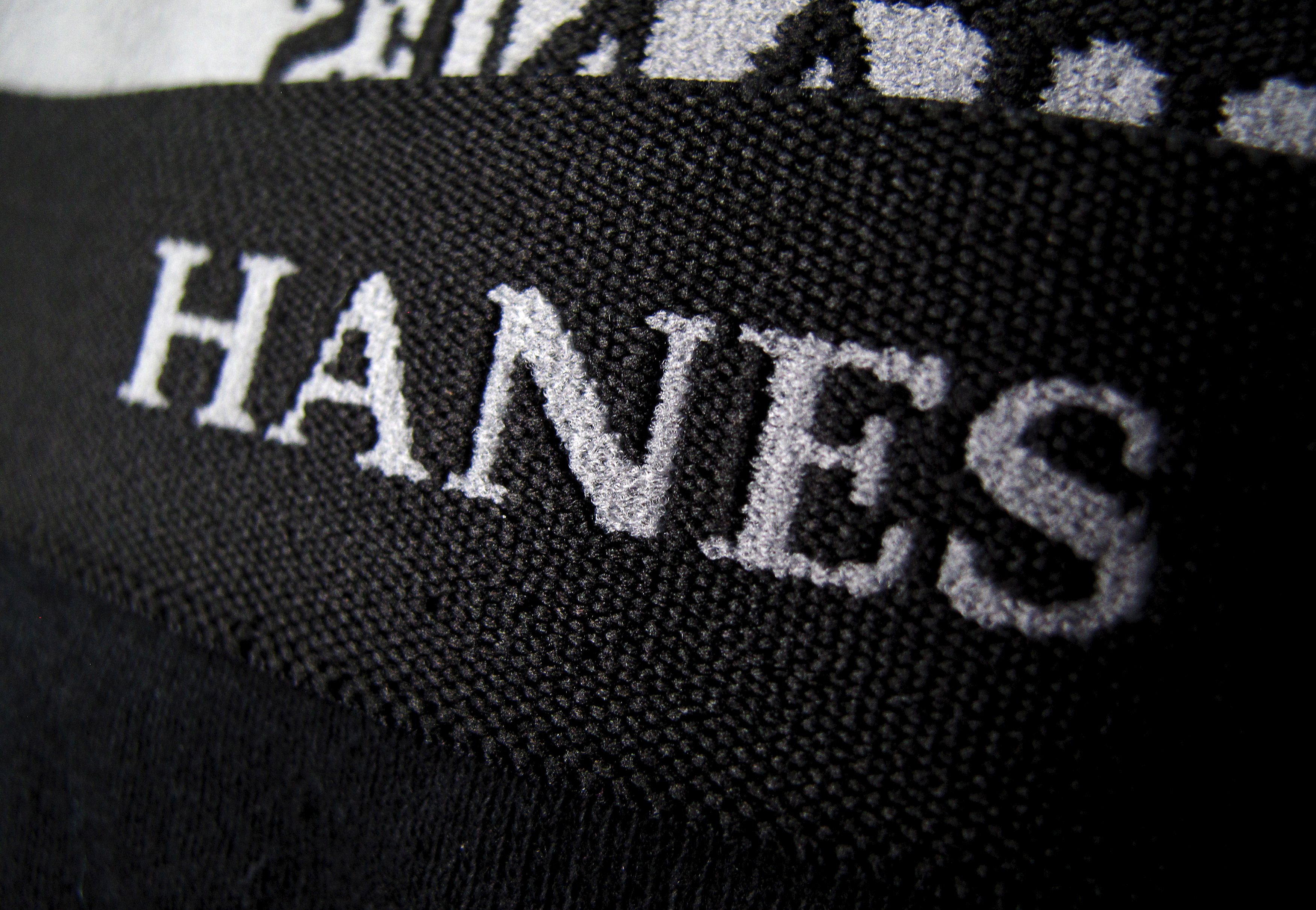 The logo on the waistband of a pair of Hanesbrands Inc underwear is pictured in Encinitas