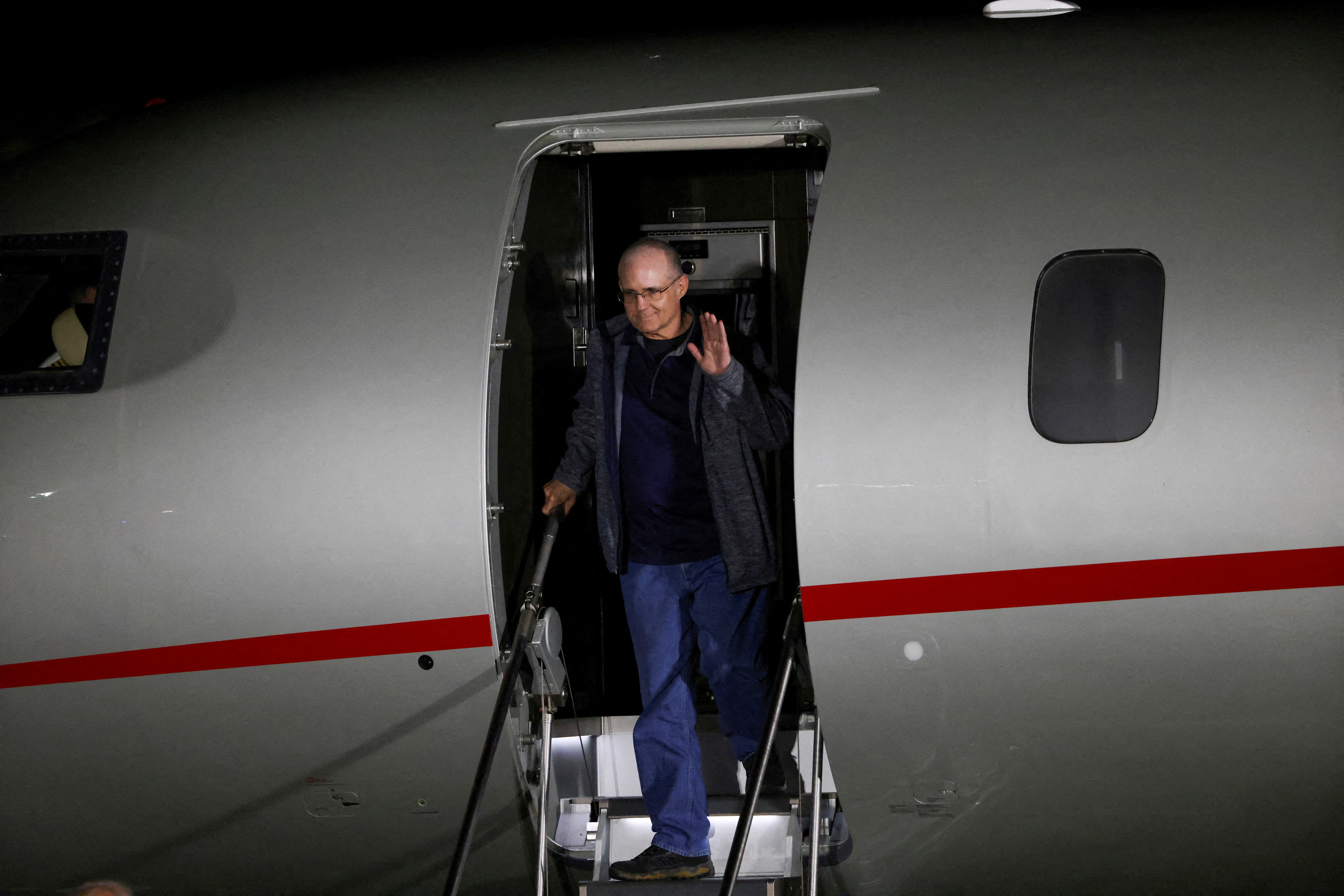 U.S. President Joe Biden meets with Americans released from detention in Russia, upon their arrival at Joint Base Andrews