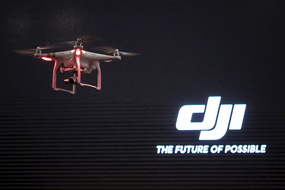 The DJI Phantom 3, a consumer drone, takes flight after it was unveiled at a launch event in Manhattan, New York