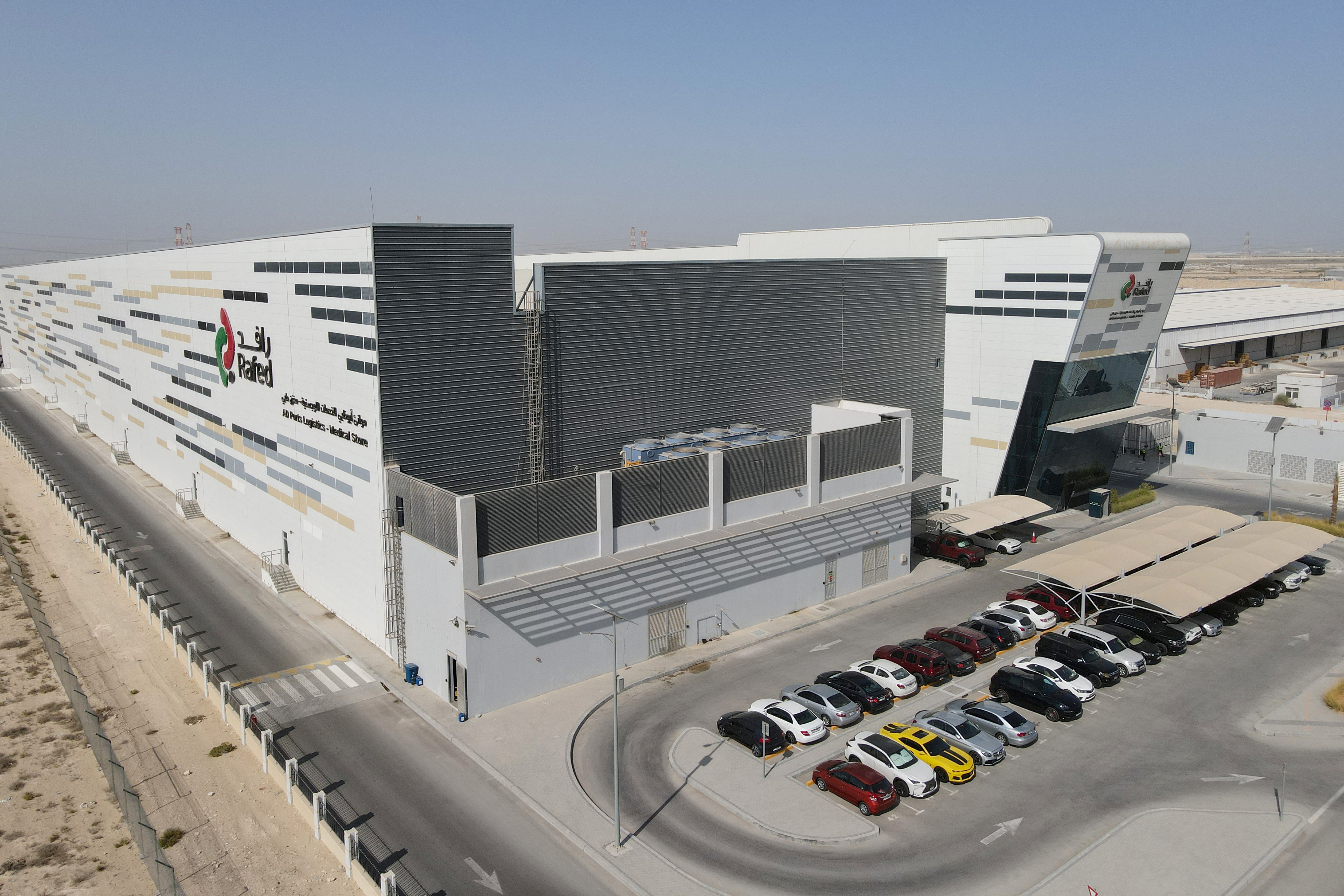 A general view shows the Hope Consortium building where COVID-19 vaccines are stored to be shipped to different countries, in Abu Dhabi