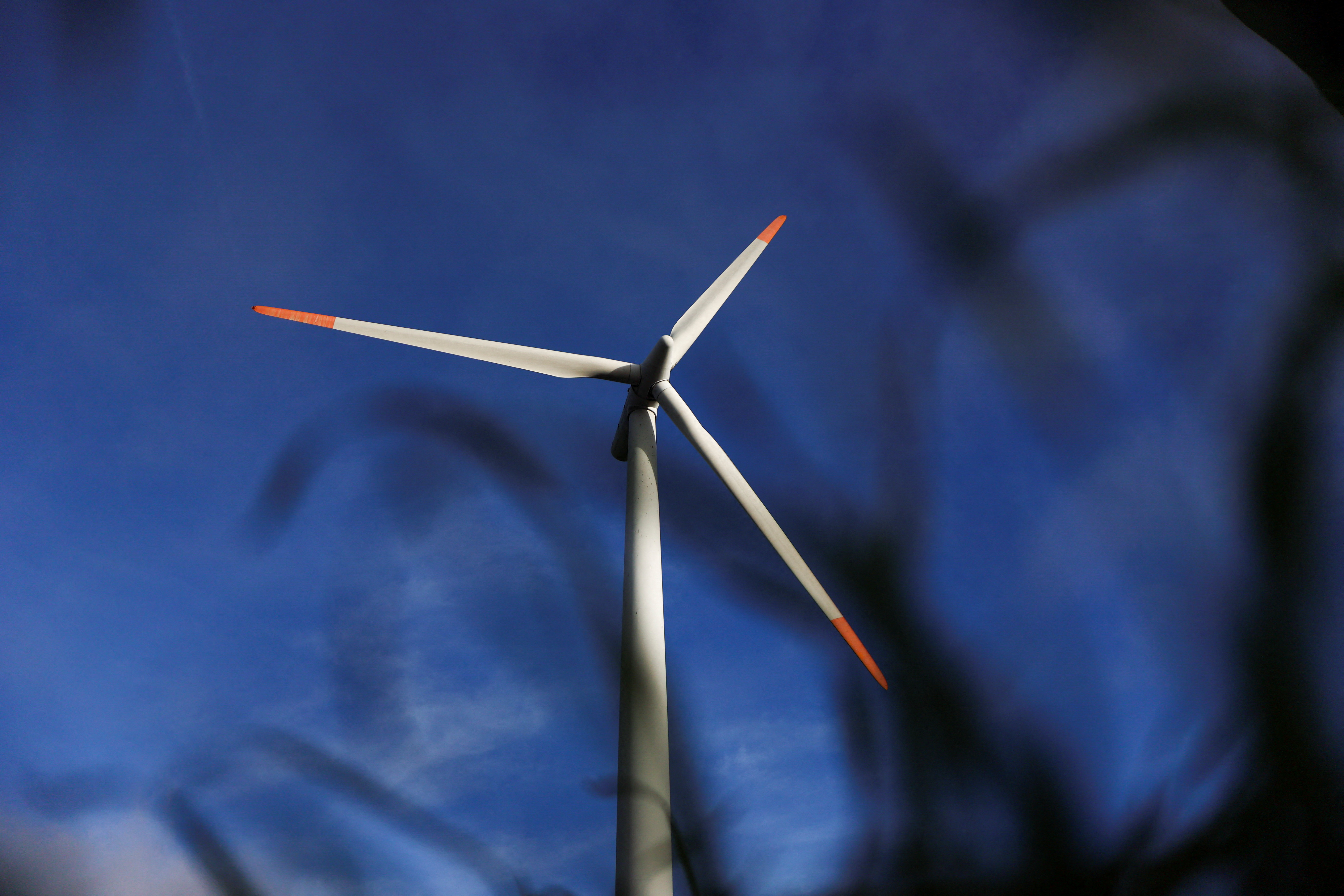 A wind turbines is seen in Sabugal