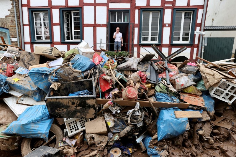 Aftermath of heavy rainfall in Germany
