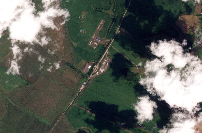 Satellite image shows Sudzha border crossing in Oleshnya, Kursk Region