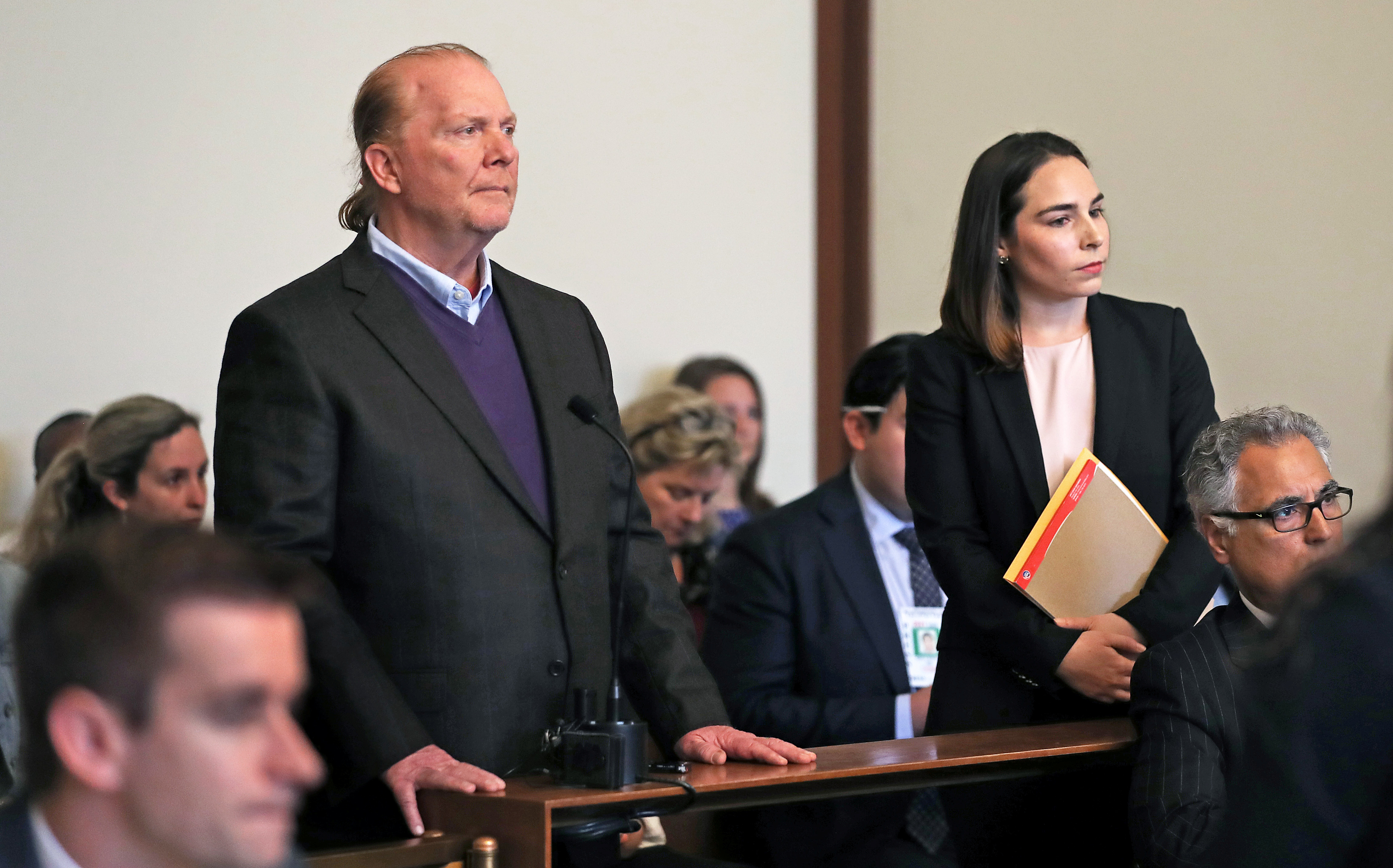 Celebrity chef Mario Batali, 58, is arraigned on a charge of indecent assault and battery at Boston Municpal Court in Boston