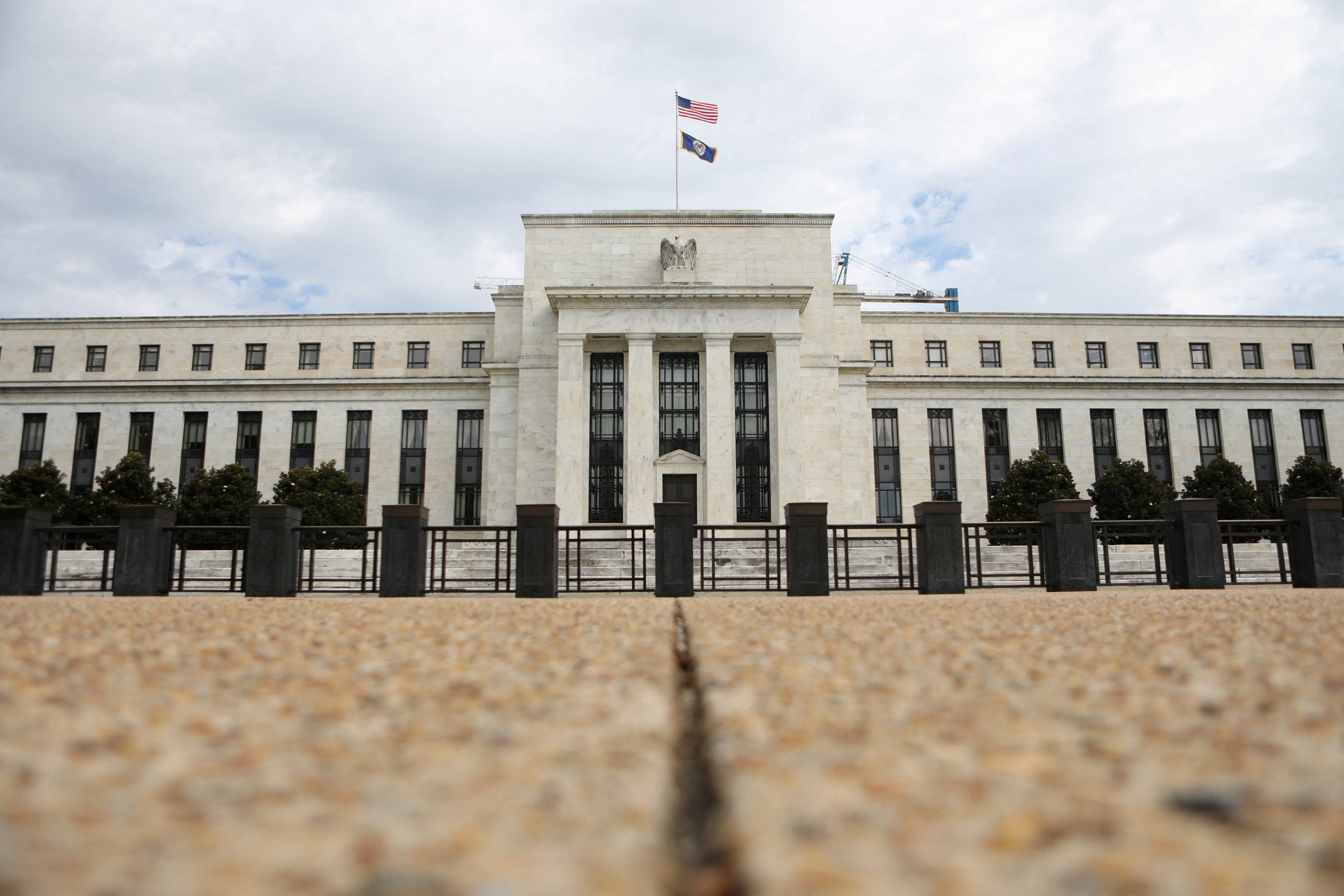 The Federal Reserve building is pictured in Washington, DC