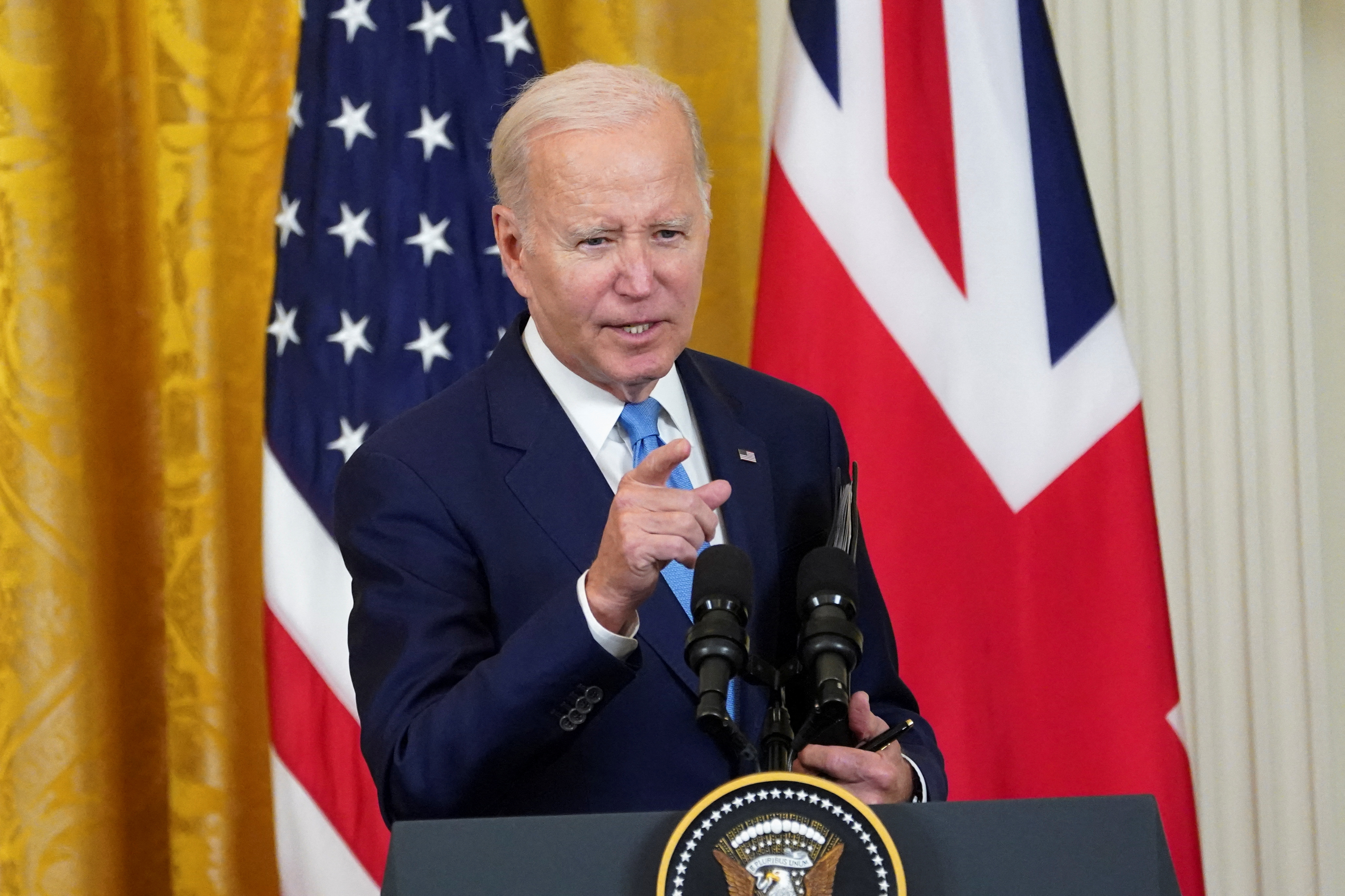 U.S. President Joe Biden meets with British Prime Minister Rishi Sunak in Washington