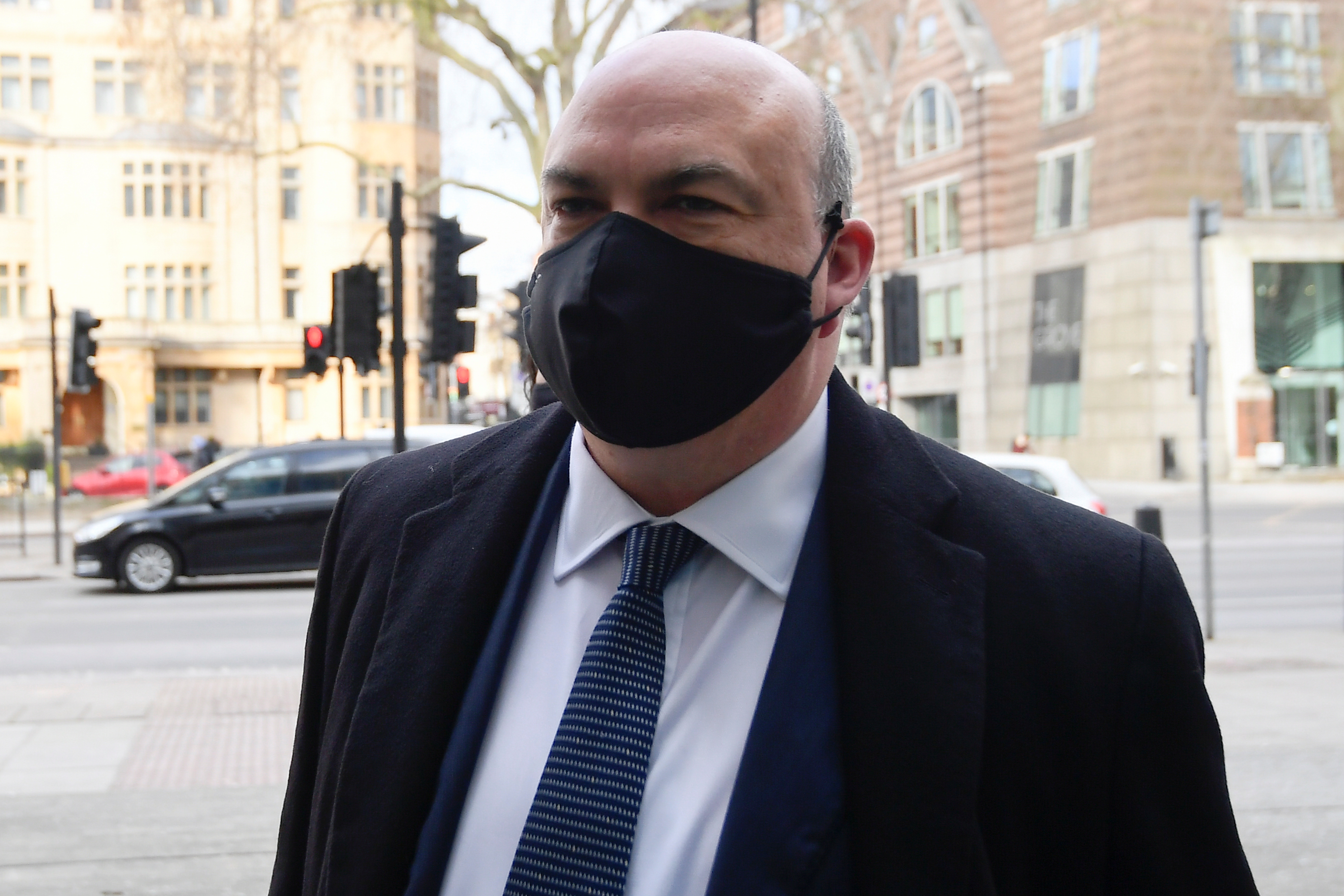 British entrepreneur Mike Lynch arrives at Westminster Magistrates Court in London, Britain, February 12, 2021. REUTERS/Toby Melville