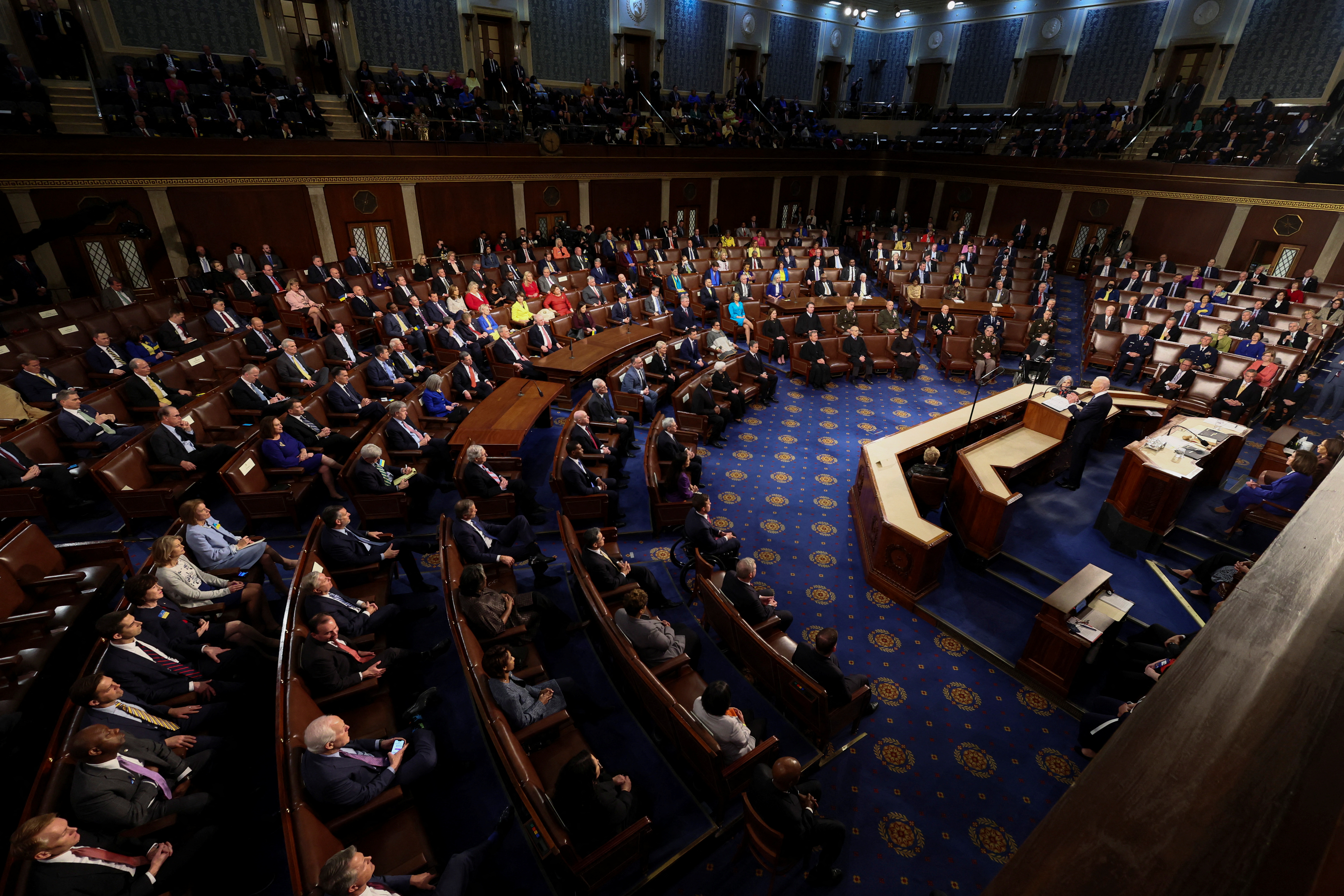 U.S. President Joe Biden delivers his State of the Union address to a joint session of Congress in Washington