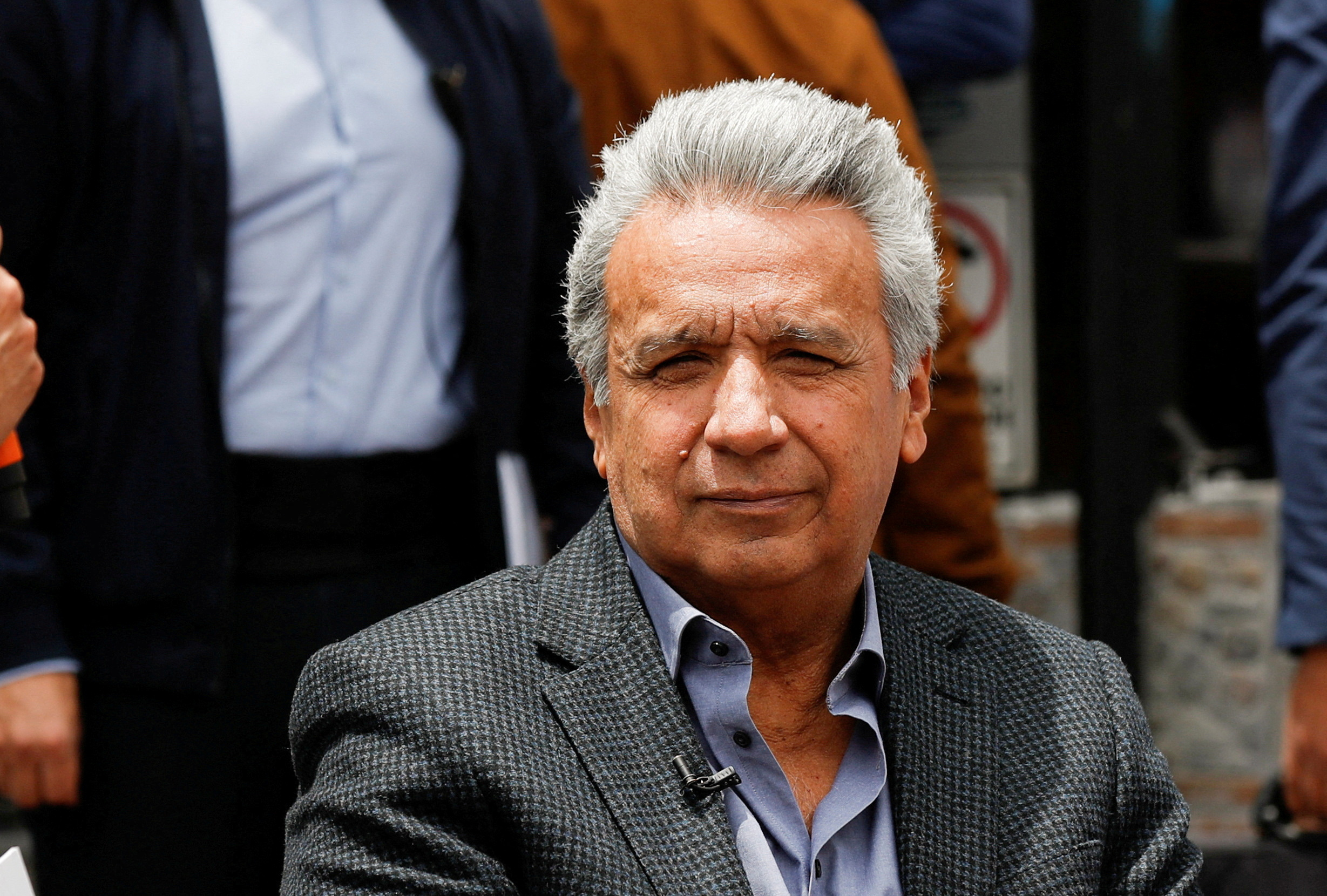 Ecuadorian President Lenin Moreno visits areas affected by protests, in Quito