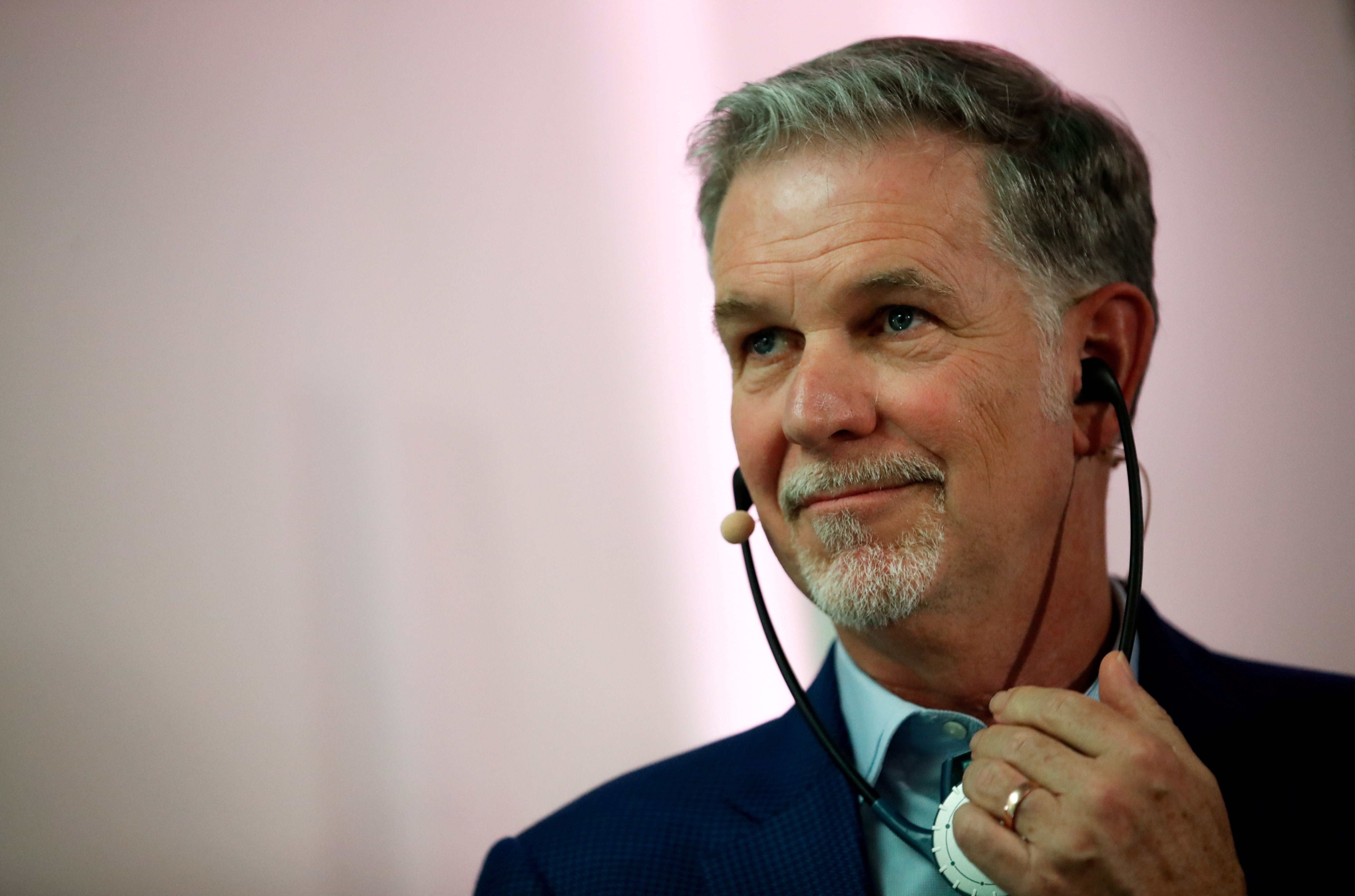Reed Hastings attends the inauguration of Netflix new offices in Paris