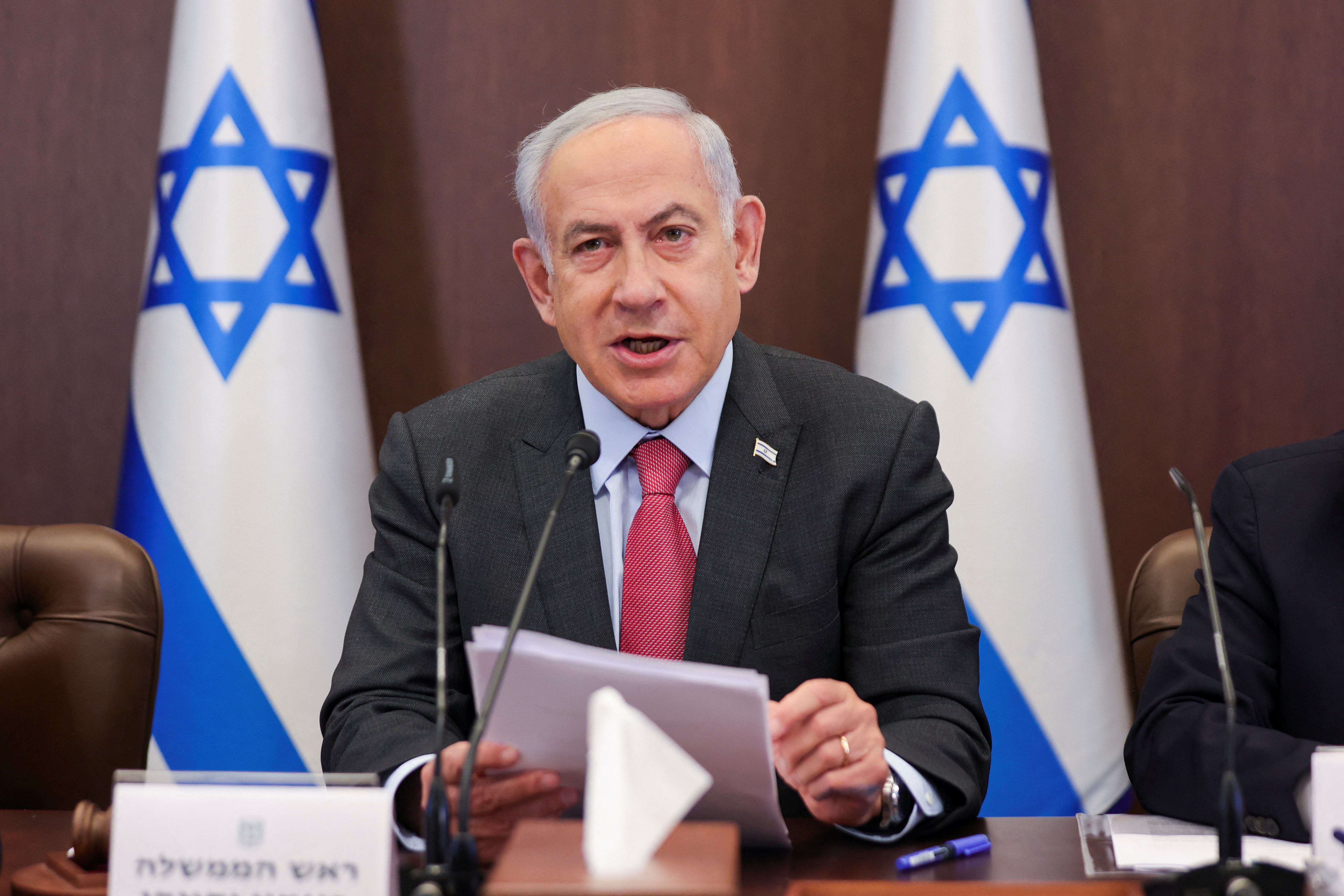 Israel weekly cabinet meeting in Jerusalem
