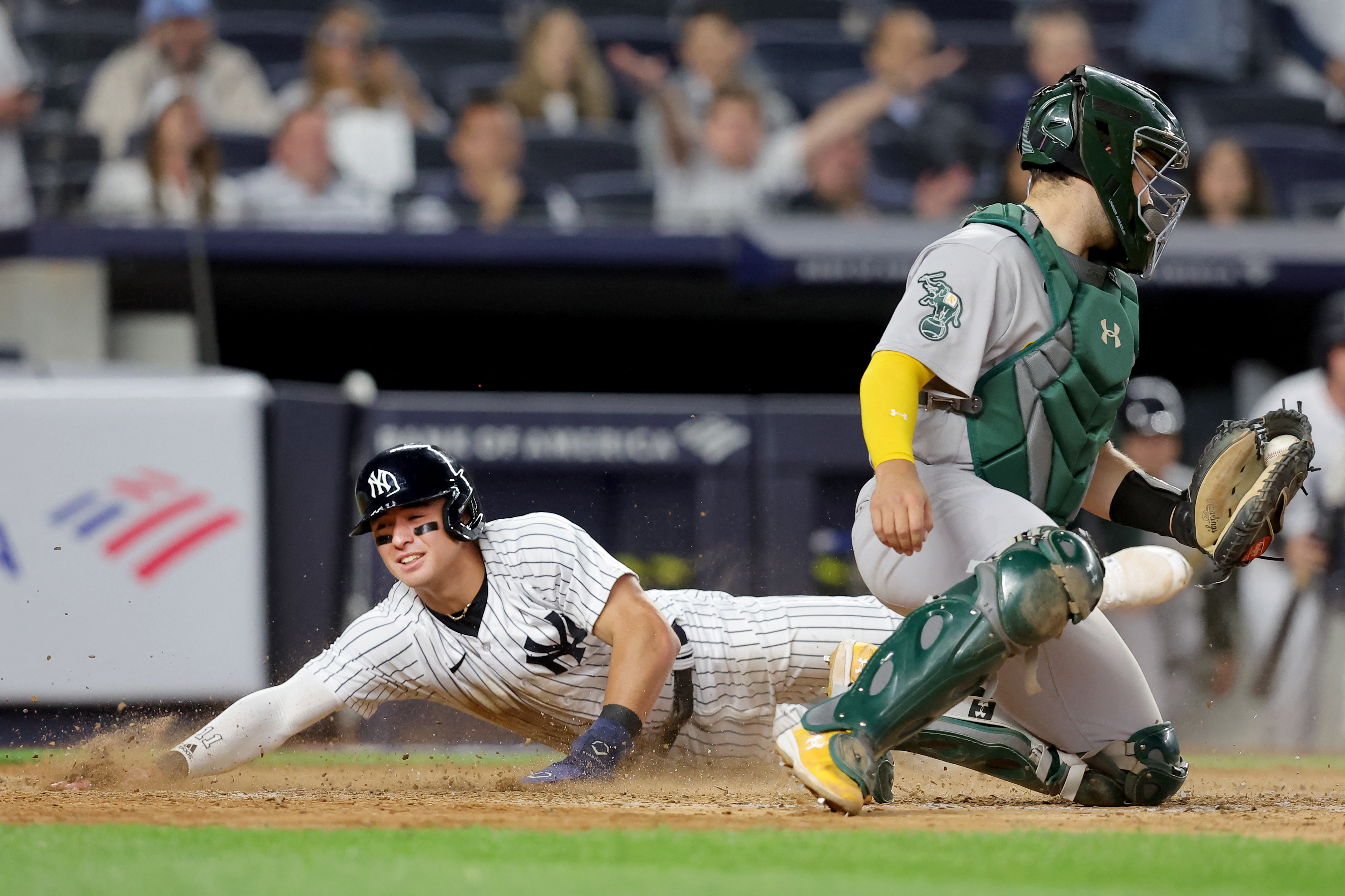 Bronx, United States. 24th May, 2022. New York Yankees Jose Trevino hits a  solo home run in the 3rd inning against Baltimore Orioles at Yankee Stadium  in New York City on Tuesday