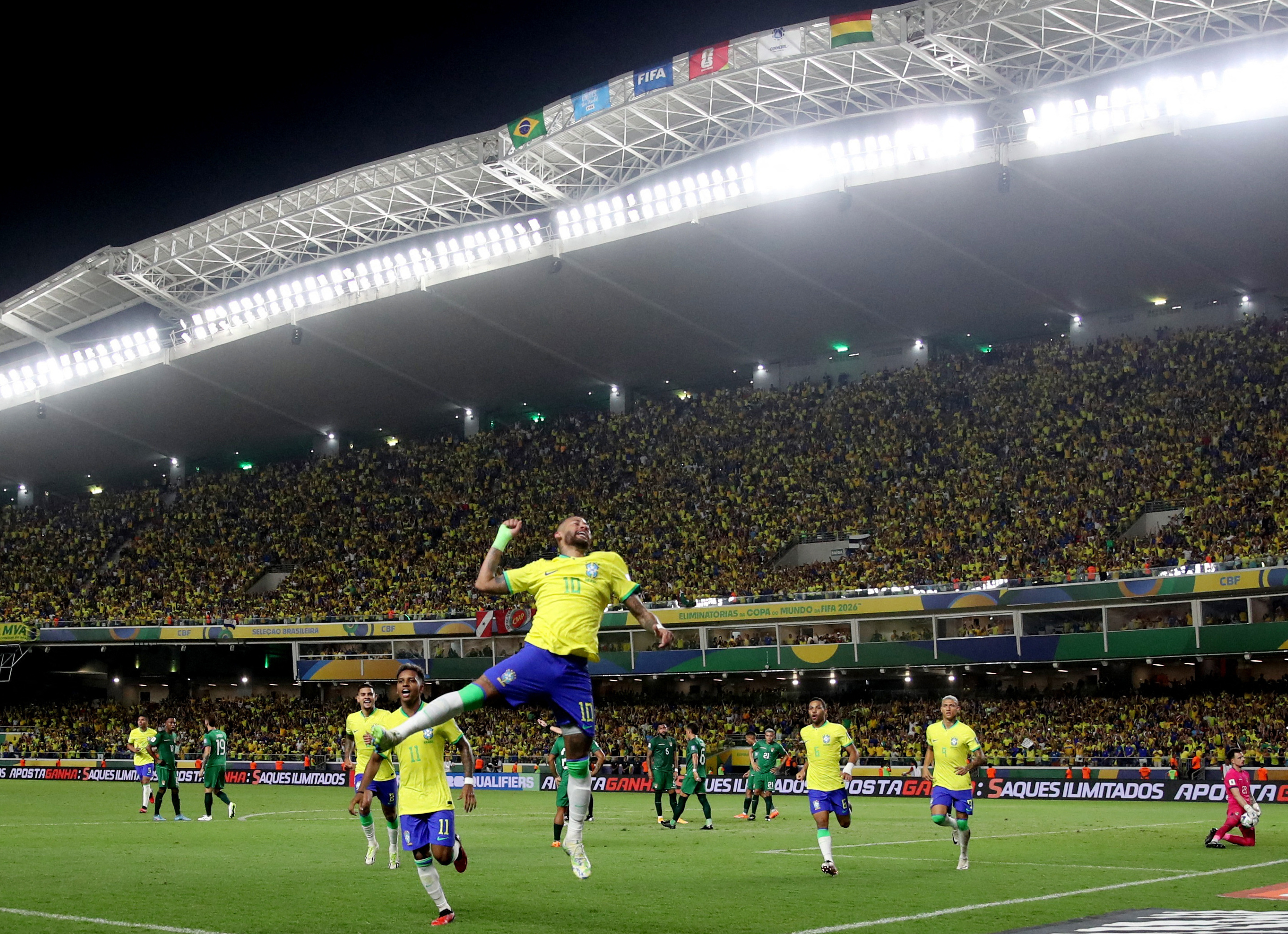 Brazil thrash Bolivia 5-1 in Neymars record-breaking appearance Reuters