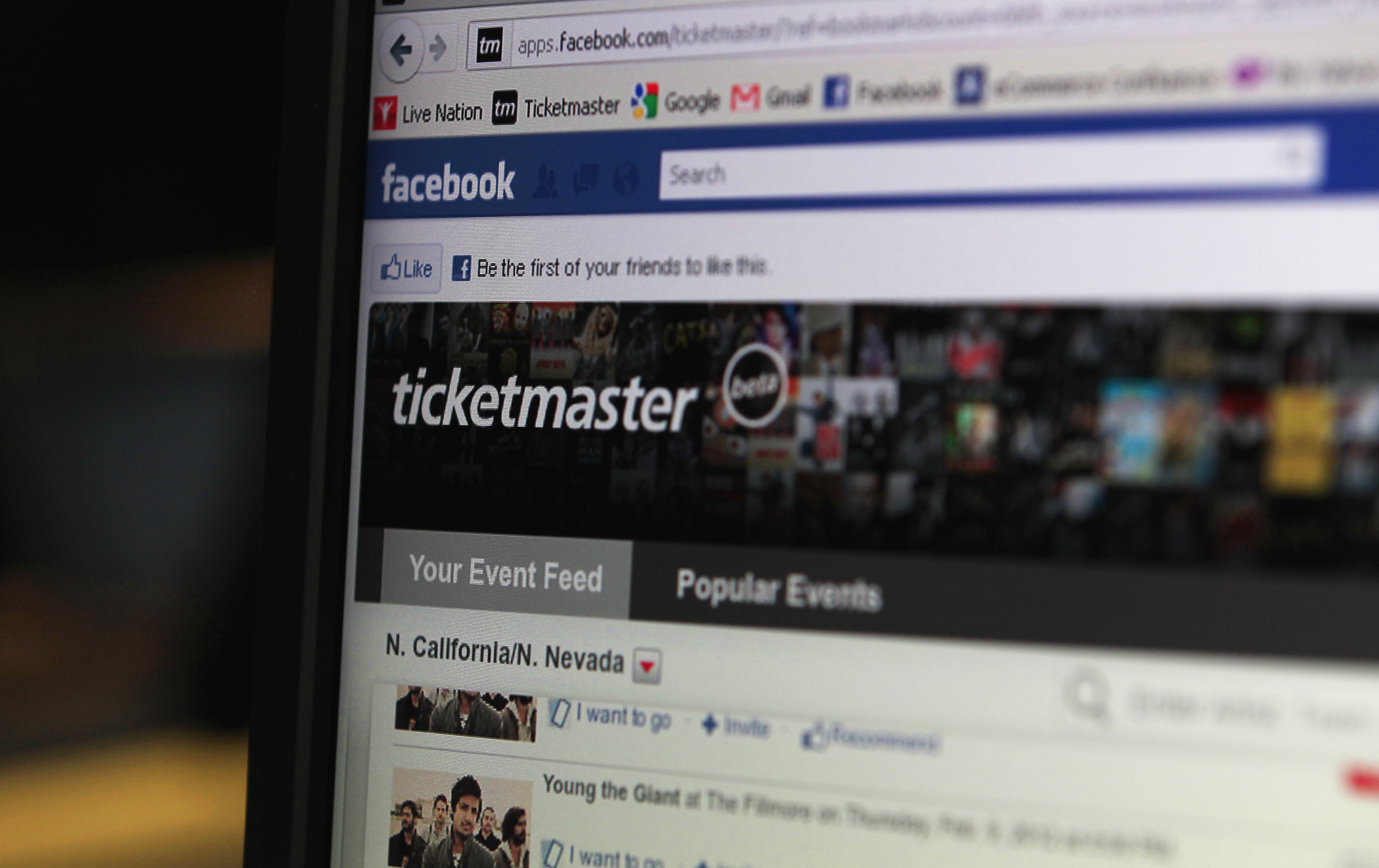 Ticketmaster unveils its Facebook 
