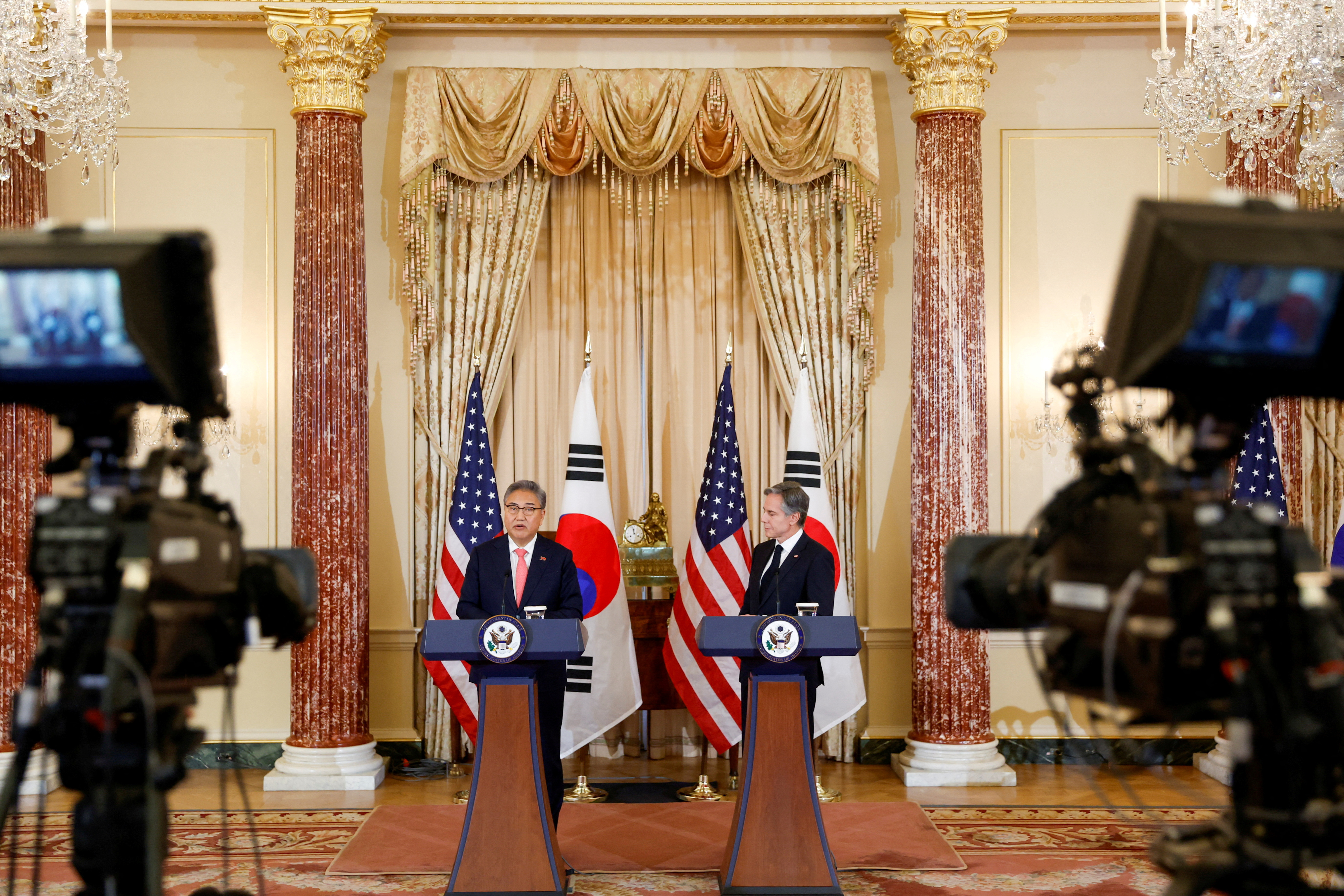 U.S. Secretary of State Antony Blinken meets with South Korean Foreign Minister Park Jin in Washington