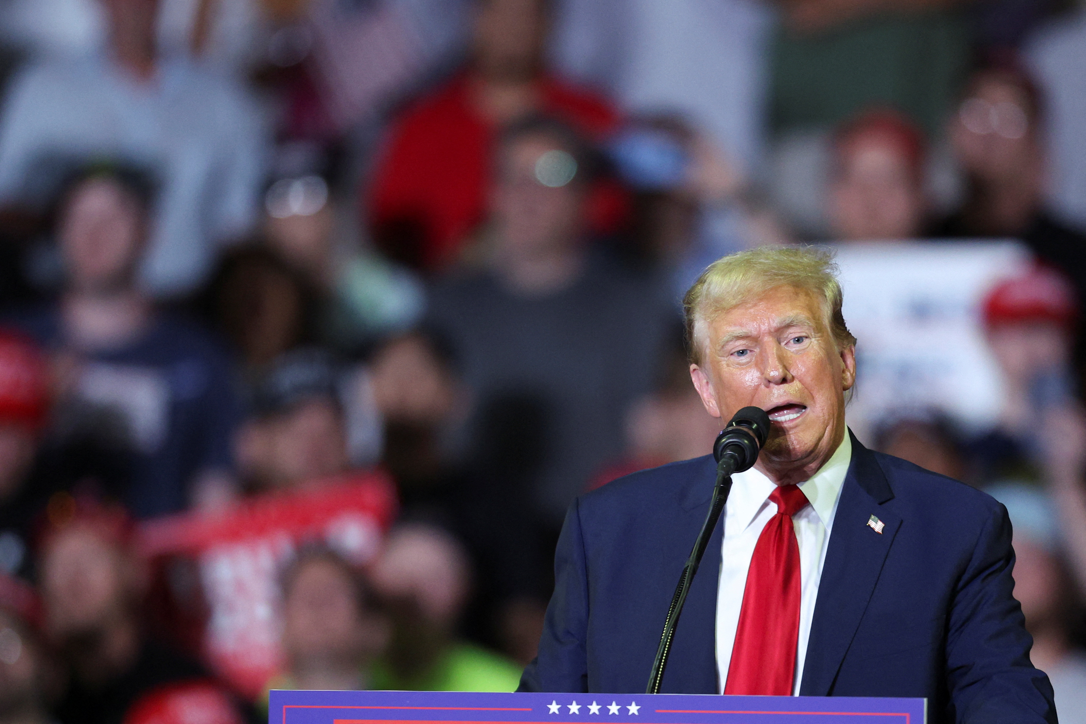 Former U.S. President and Republican presidential candidate Trump's campaign event in Philadelphia