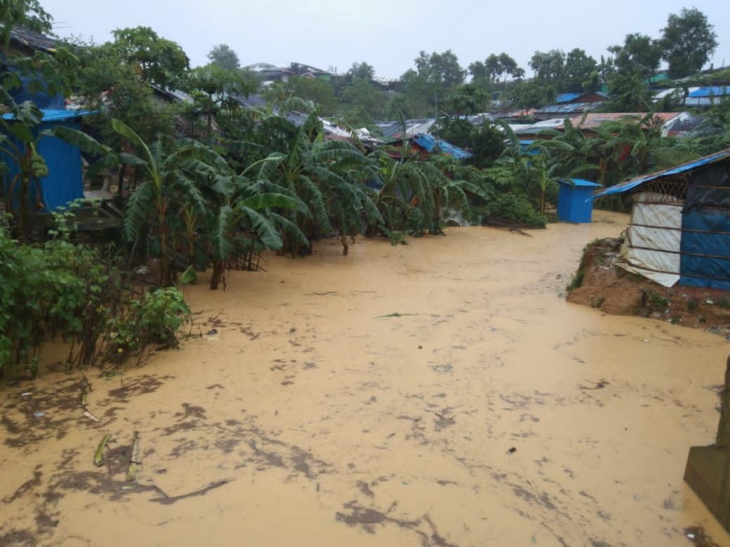 Floods caused by heavy monsoon rains at Cox's Bazar