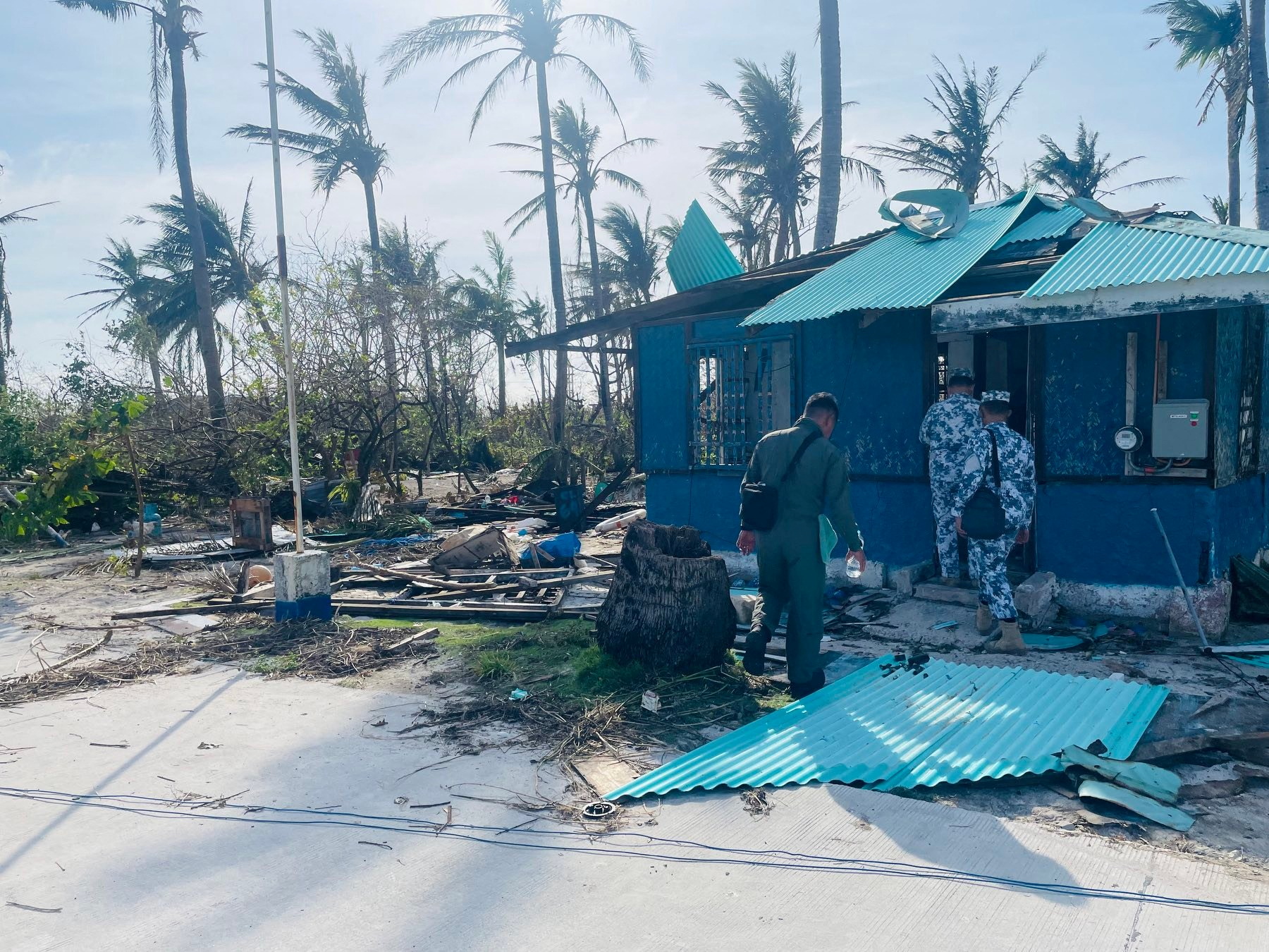Typhoon Rai aftermath in Philippine-held island in South China Sea