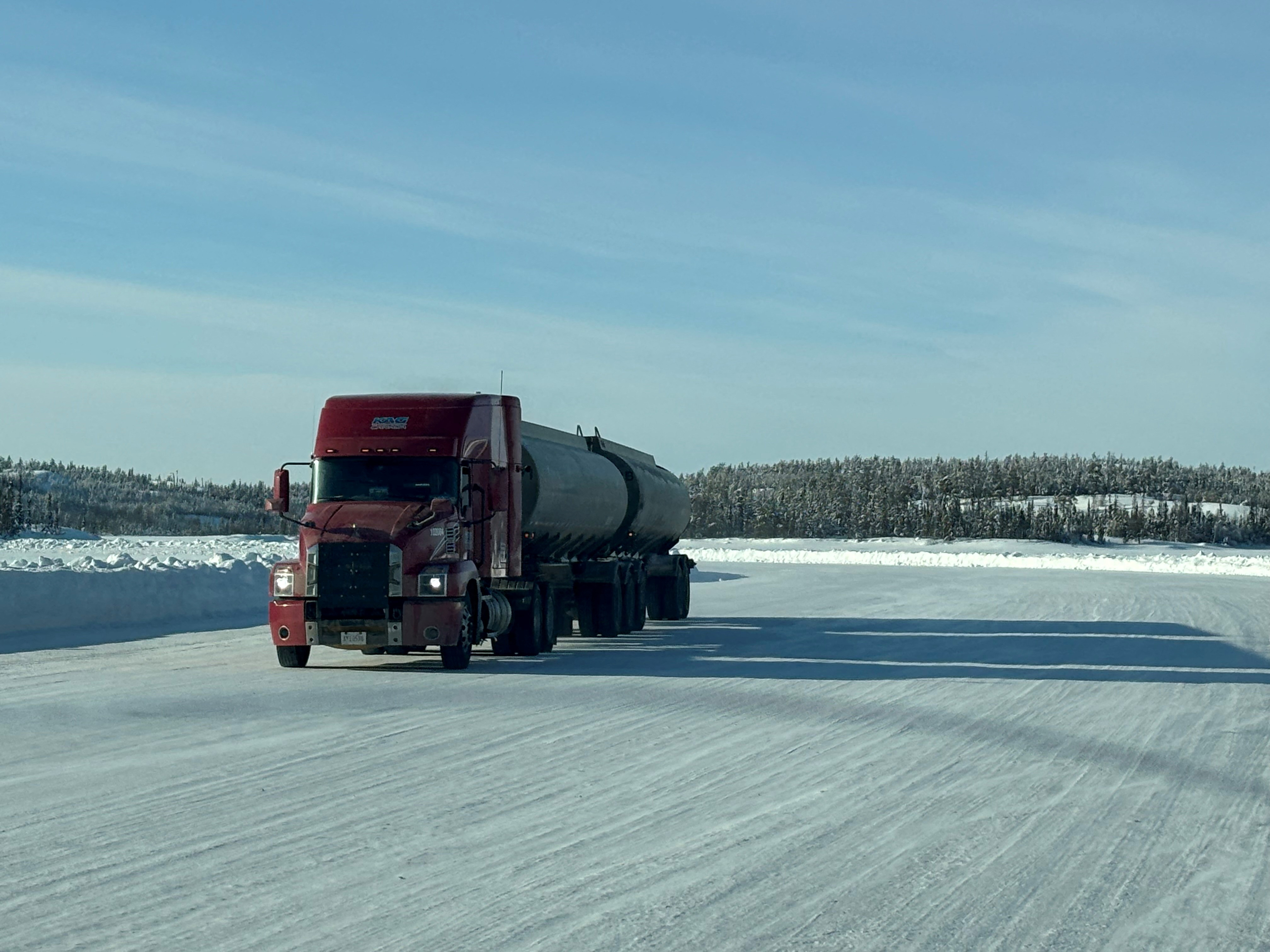 Winter road in the North Slave Region of Northwest Territories