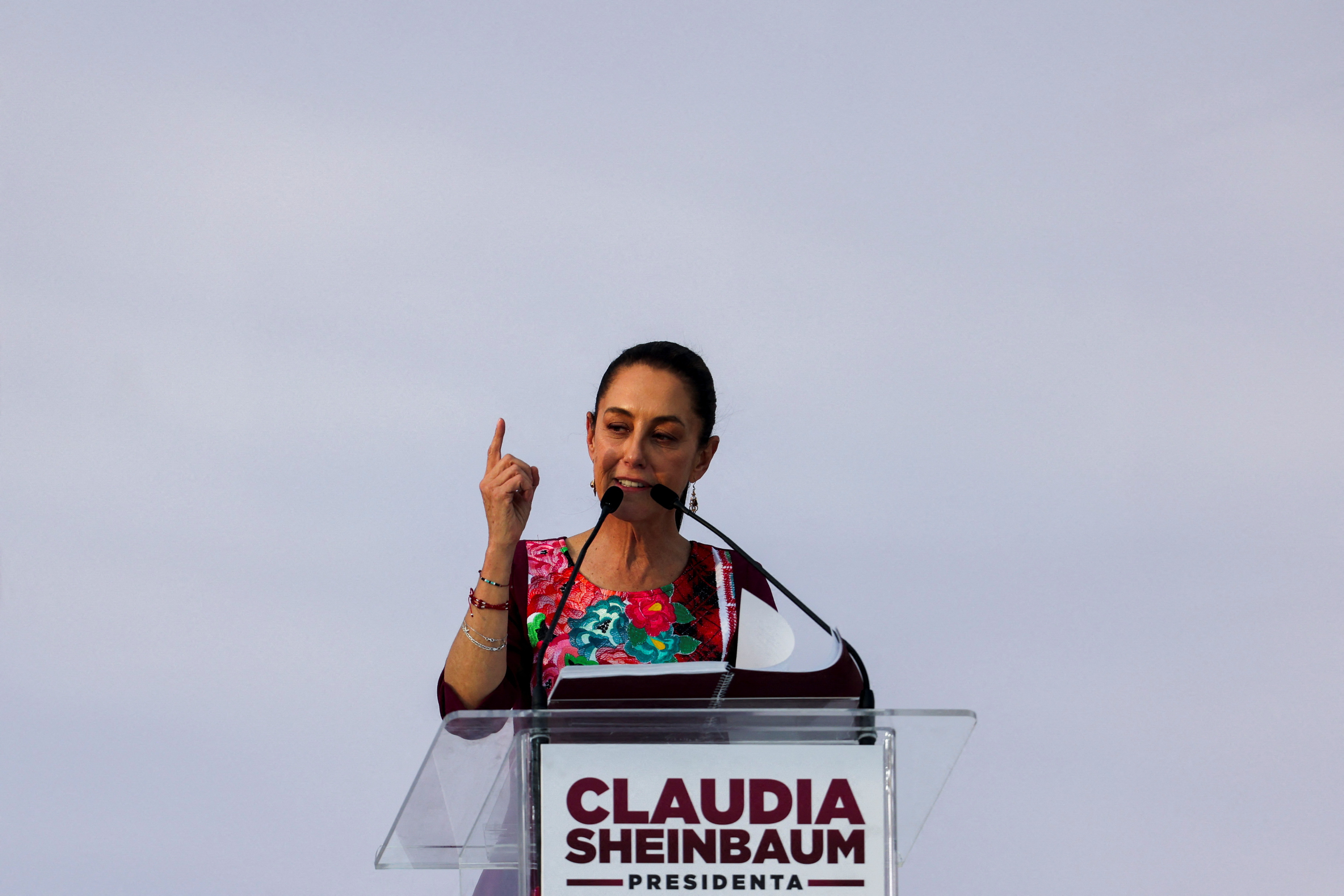Presidential candidate of the ruling MORENA party Claudia Sheinbaum kicks-off her campaign, in Mexico City