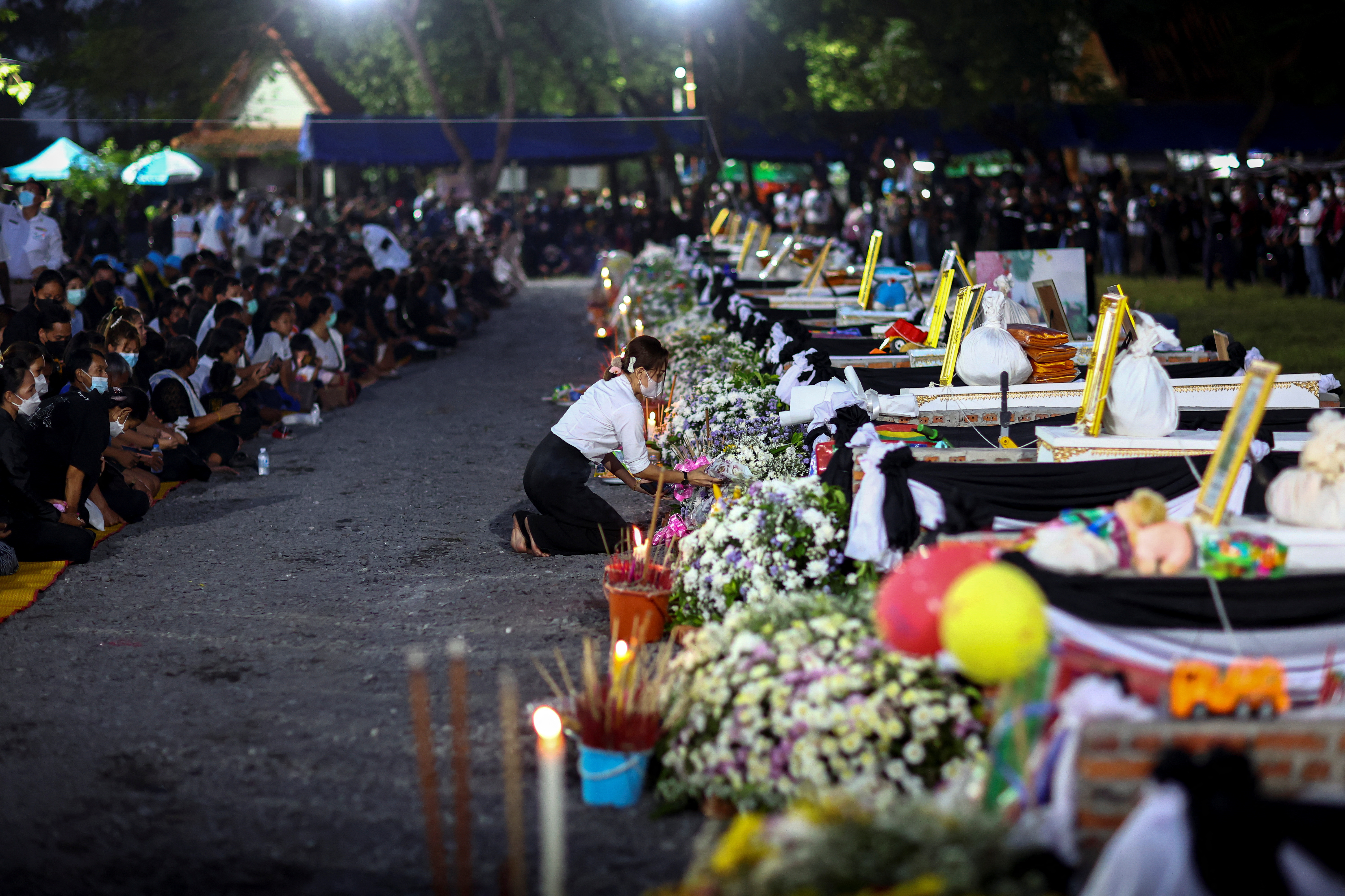 Cremation of Thailand mass shooting victims