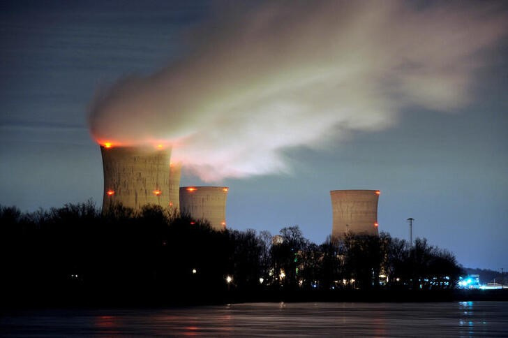 Three Mile Island nuclear power plant, where U.S. suffered its most serious nuclear accident in 1979, is seen across Susquehanna River in Middletown, Pennsylvania