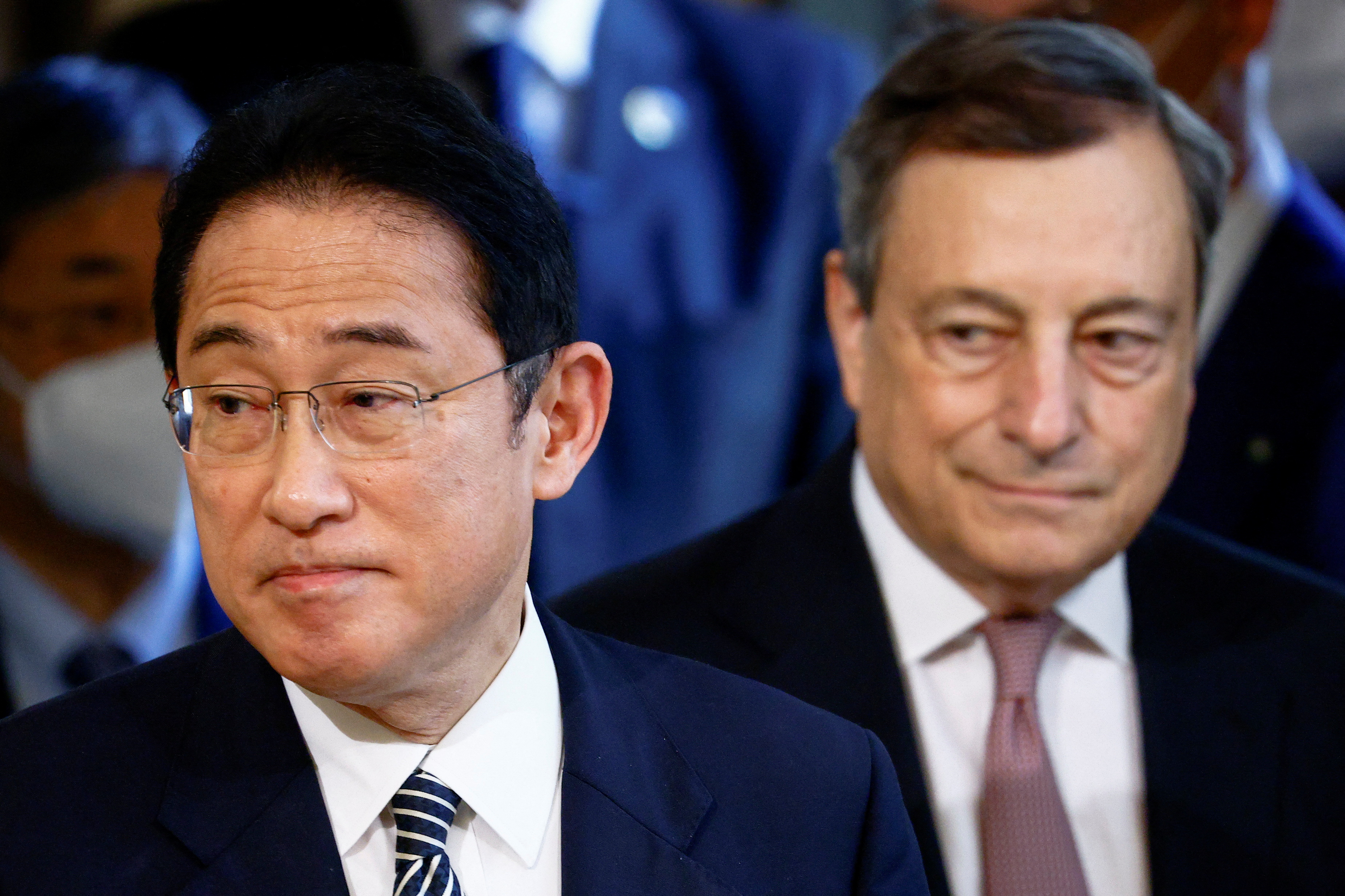Italian PM Draghi meets with Japanese PM Kishida in Rome