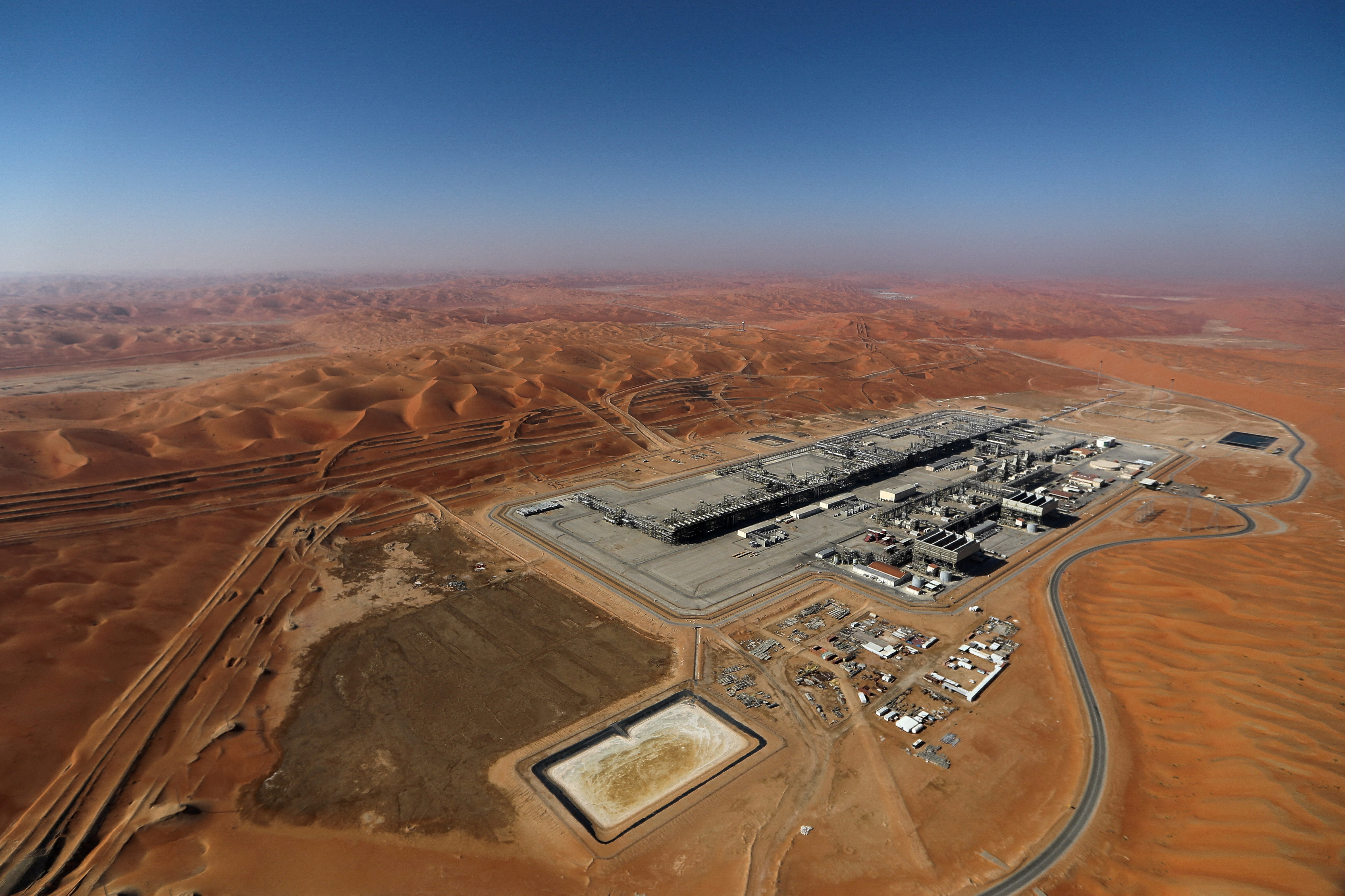 General view of Aramco's oil field in the Empty Quarter