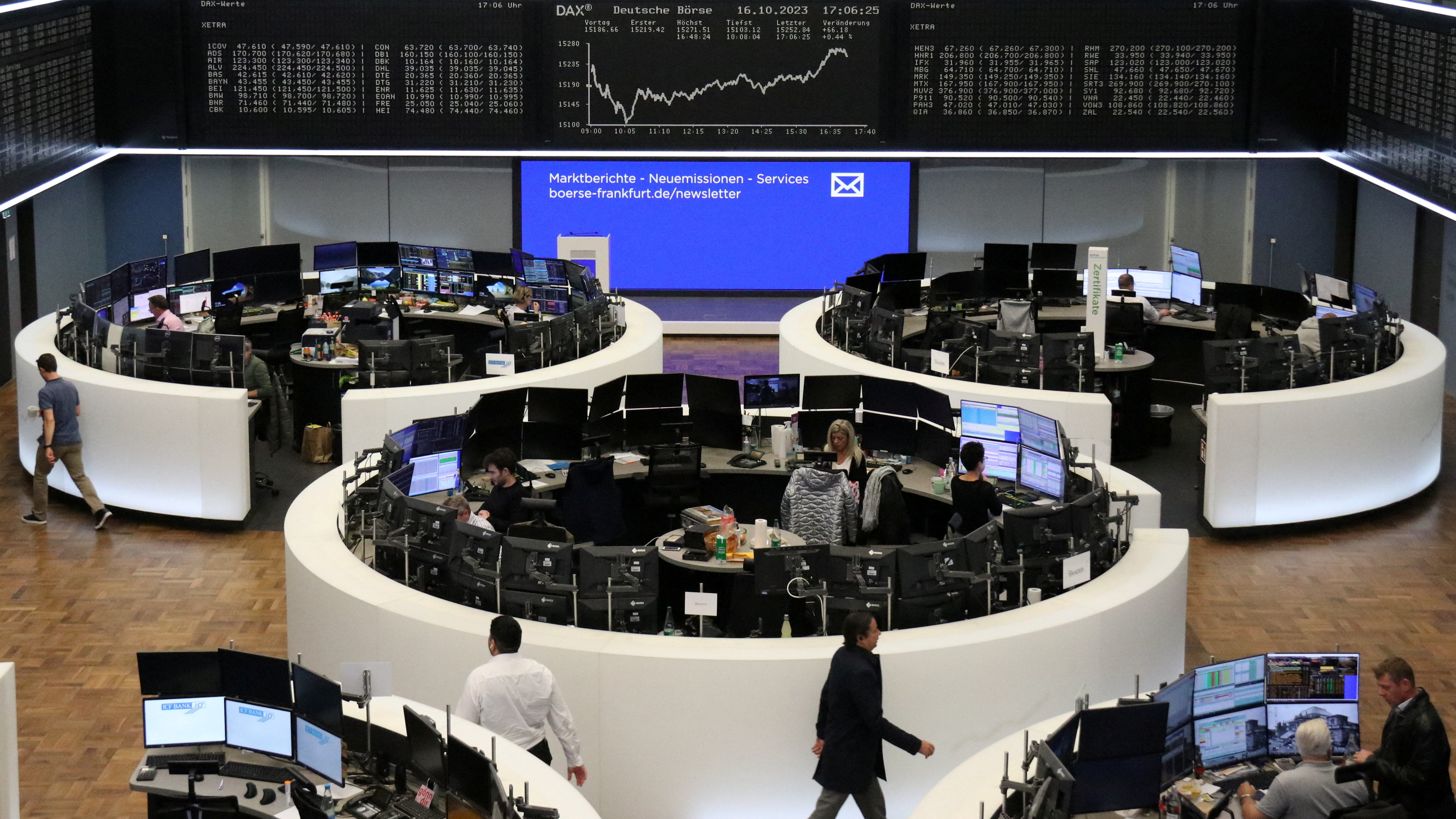 German share price index DAX graph is pictured at the stock exchange in Frankfurt