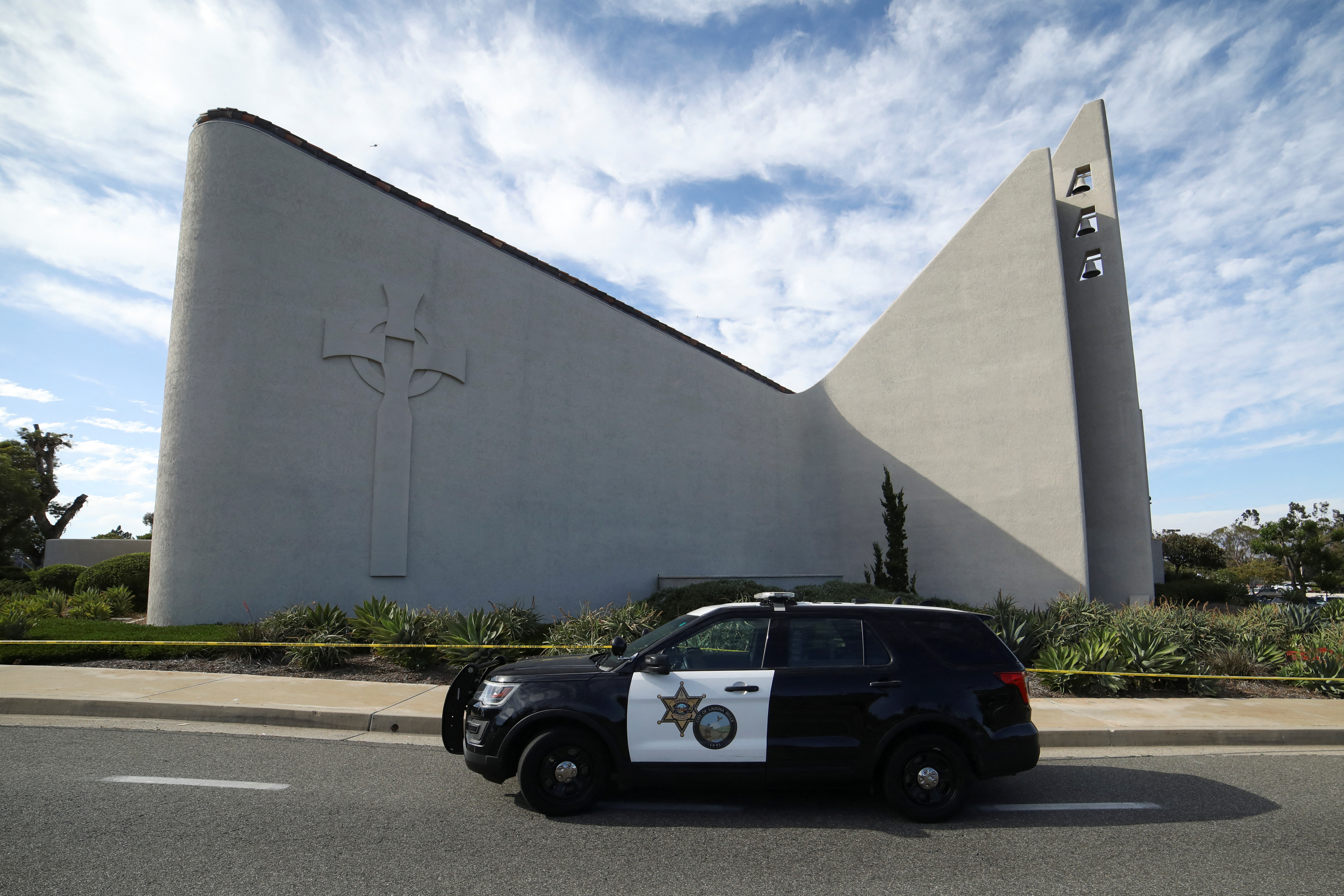 The Geneva Presbyterian Church is seen after a deadly shooting, in Laguna Woods