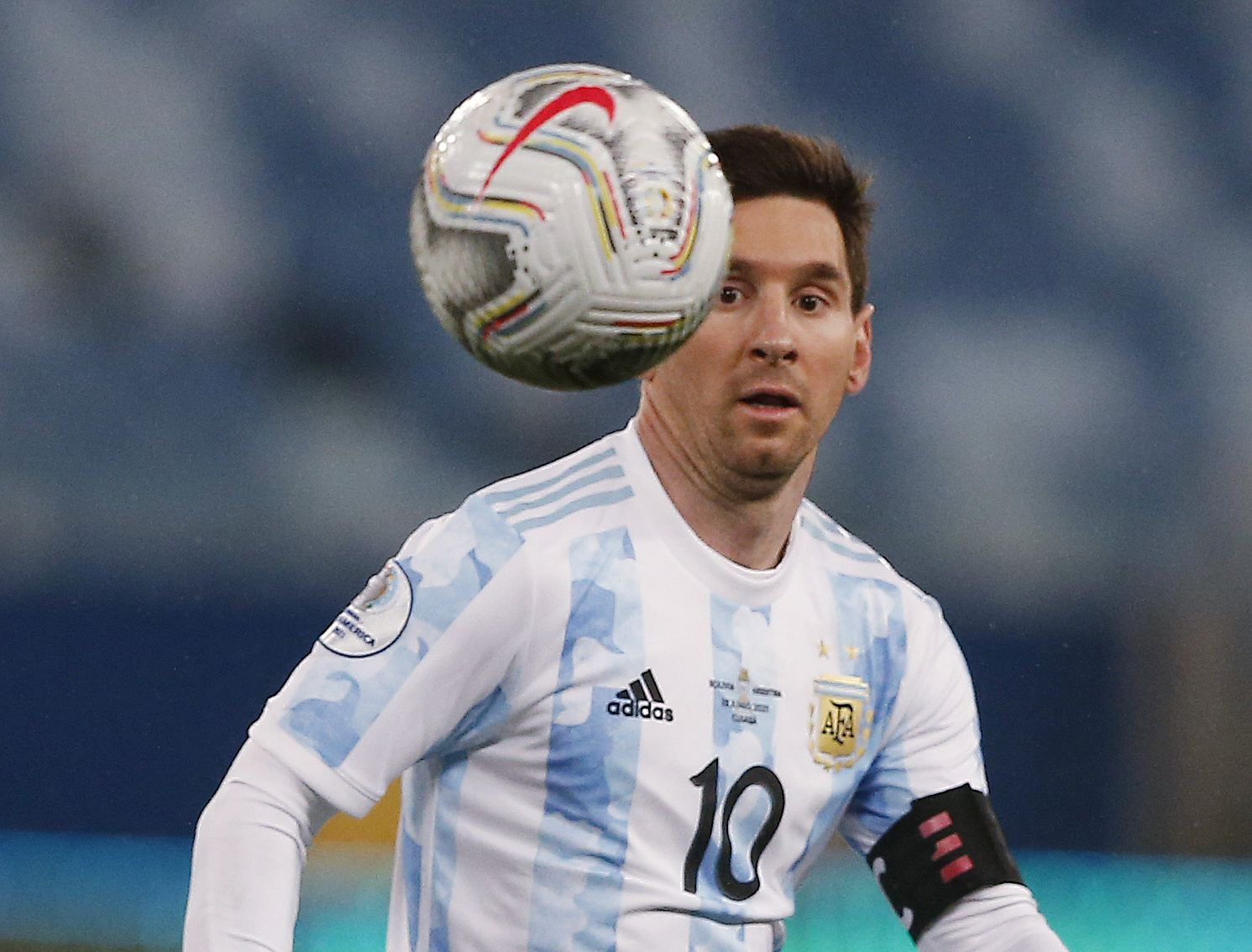 Soccer Football - Copa America 2021 - Group A - Bolivia v Argentina - Arena Pantanal, Cuiaba, Brazil - June 28, 2021 Argentina's Lionel Messi in action REUTERS/Rodolfo Buhrer