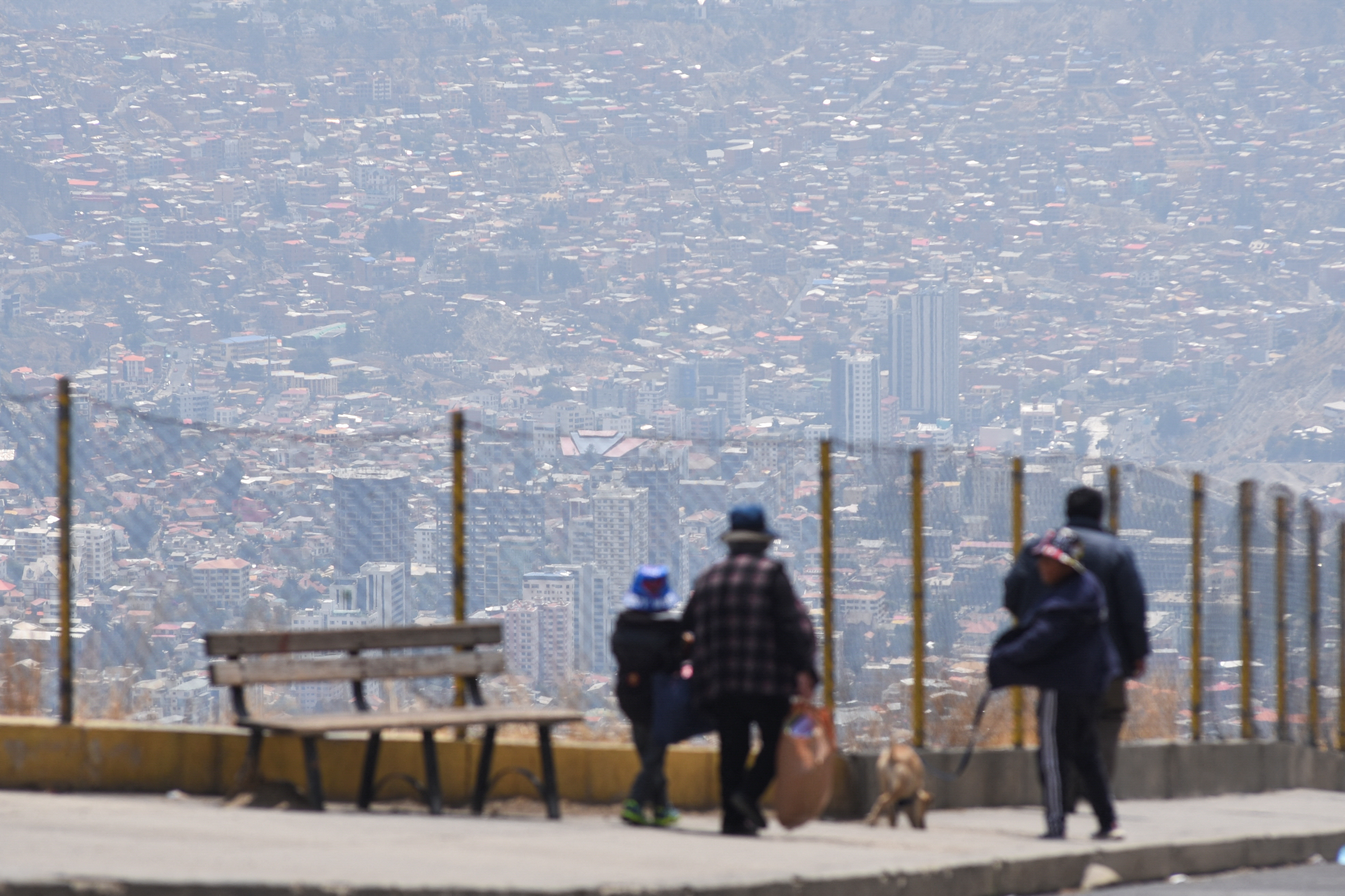Smoke caused by wildfires covers La Paz