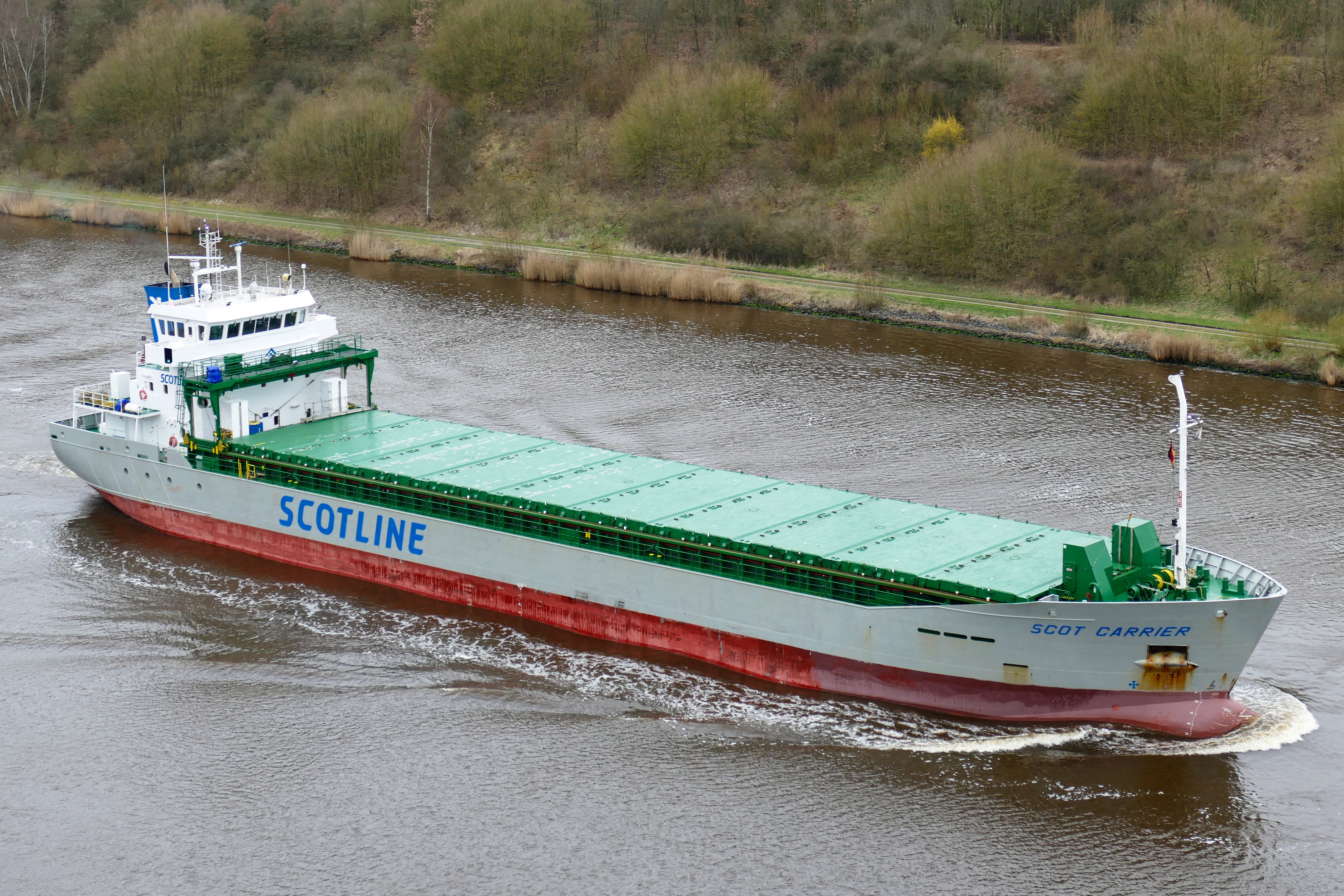 British cargo ship Scot Carrier seen in Kiel