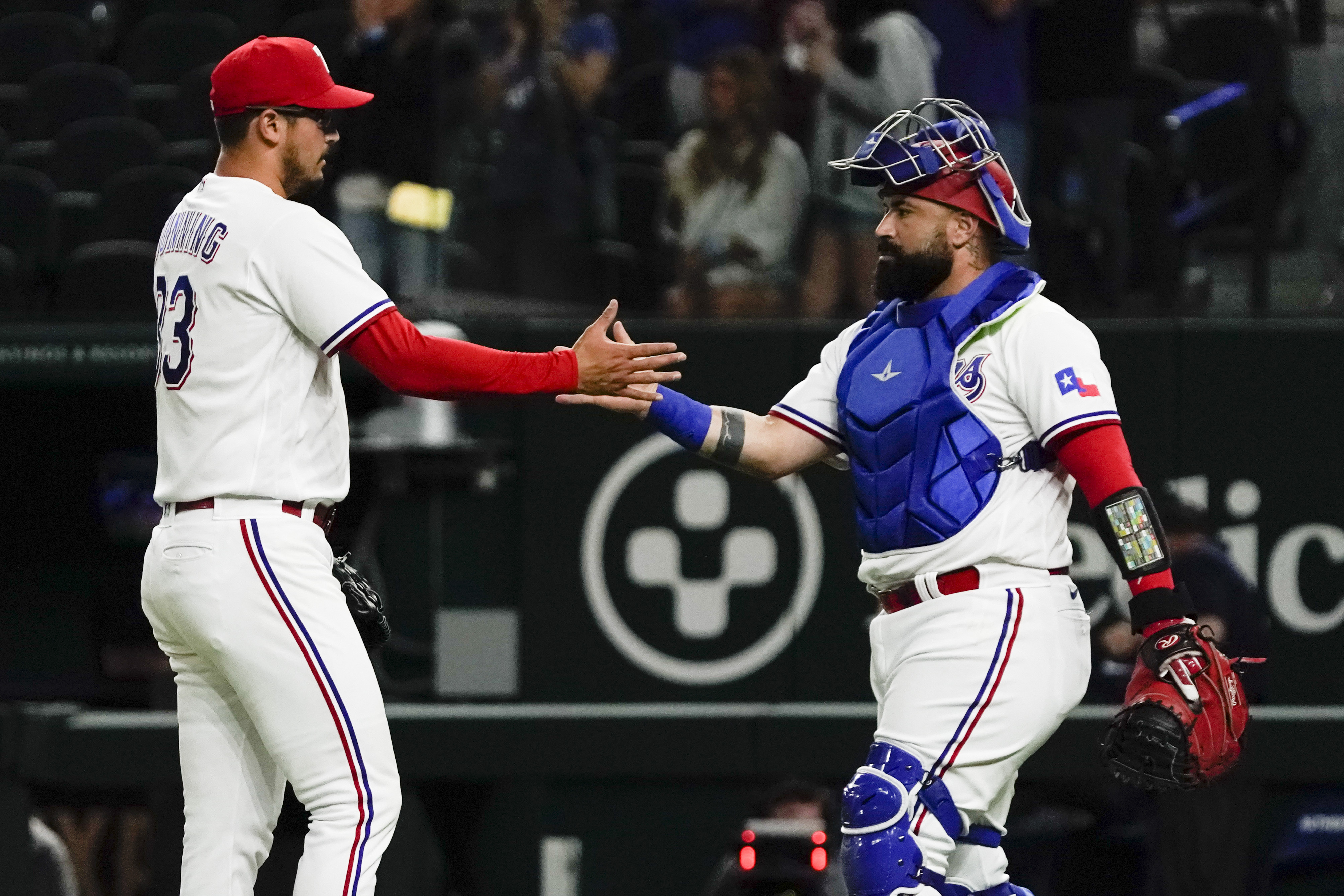 Andrew Heaney ties AL strikeout mark as Rangers rout Royals