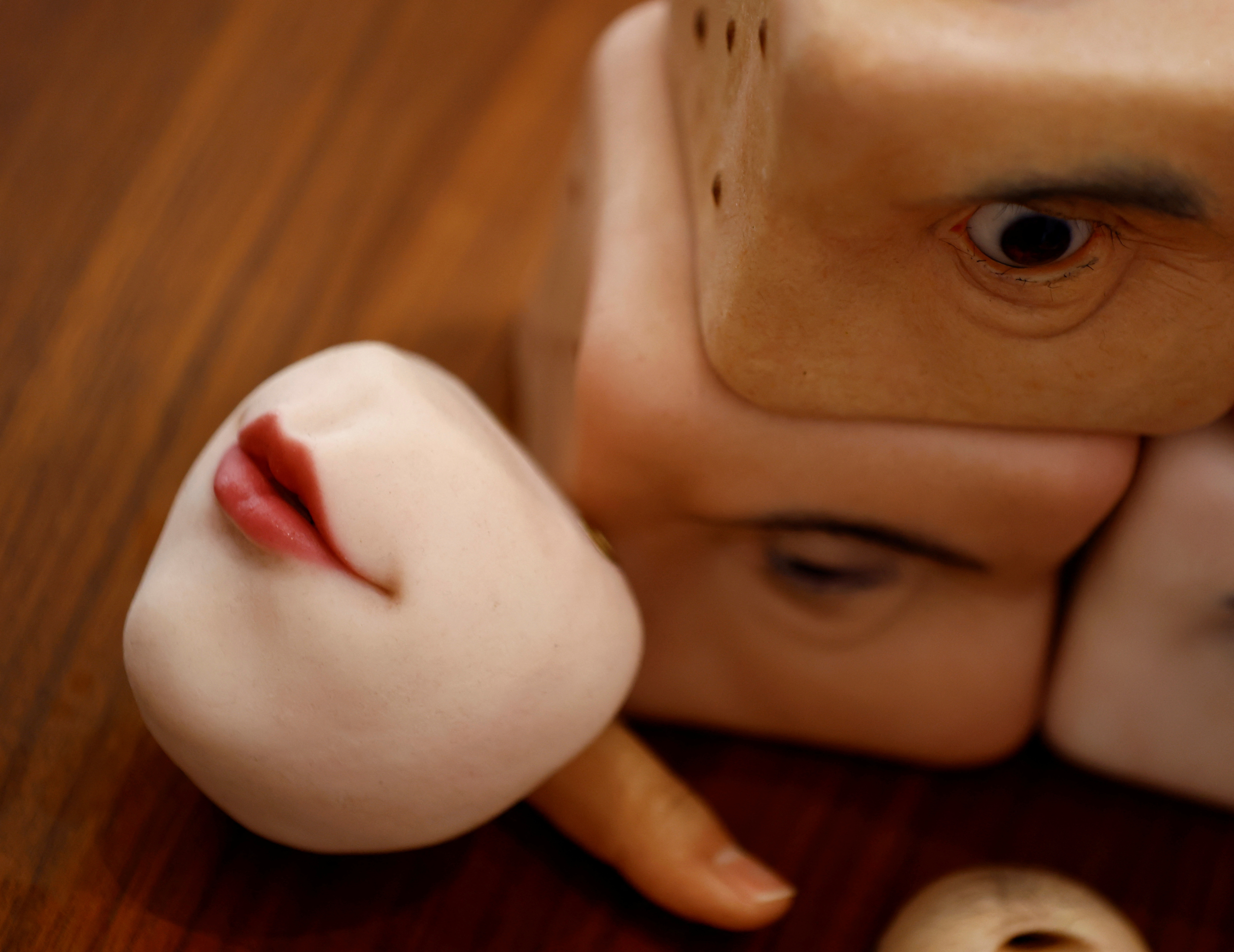 Hyper realistic flesh-like objects by Masataka Shishido, known as DJ Doooo, in Japan