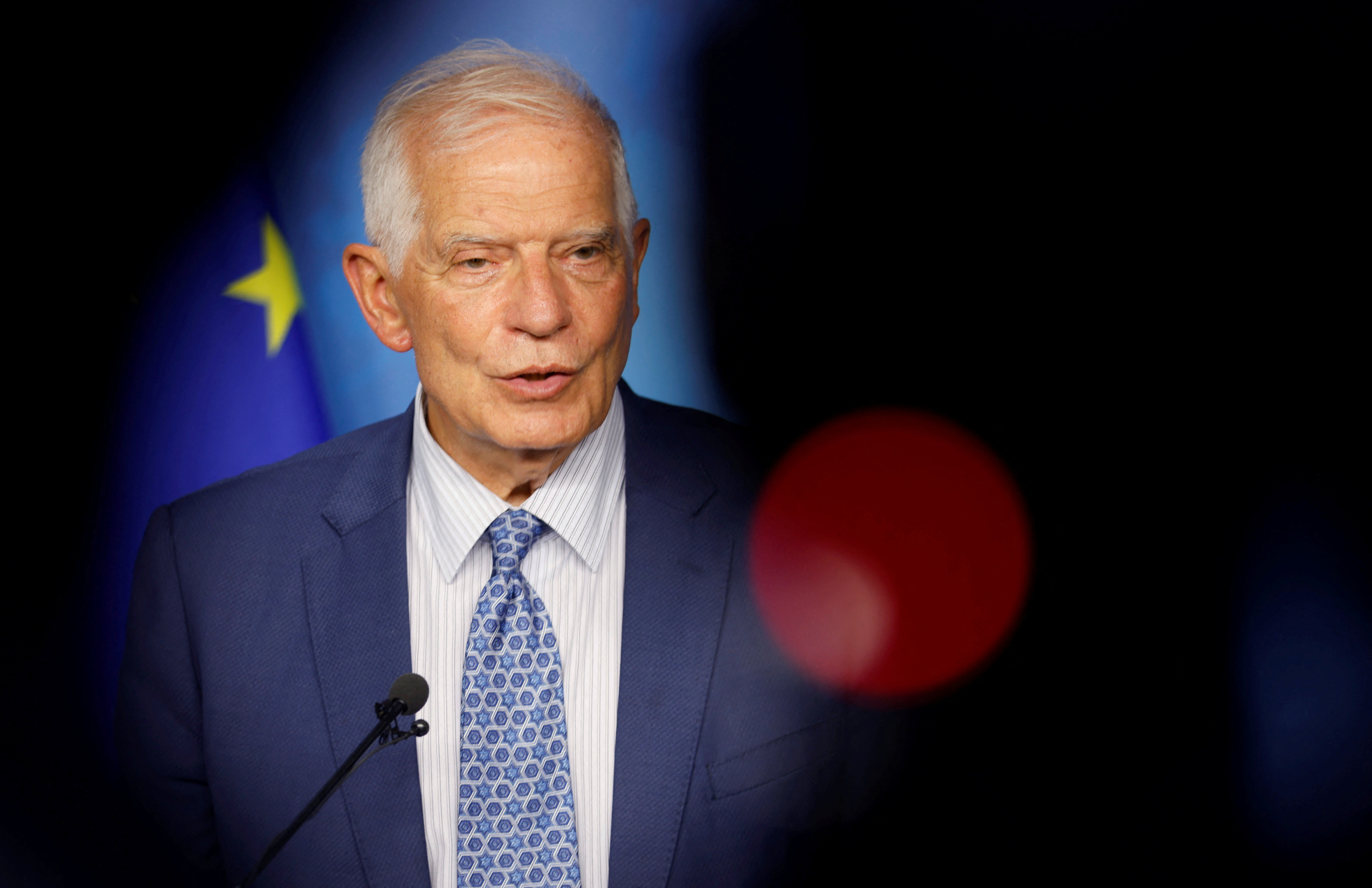 EU Foreign Policy Chief Borrell speaks on the tensions between the neighbouring Western Balkan nations, in Brussels