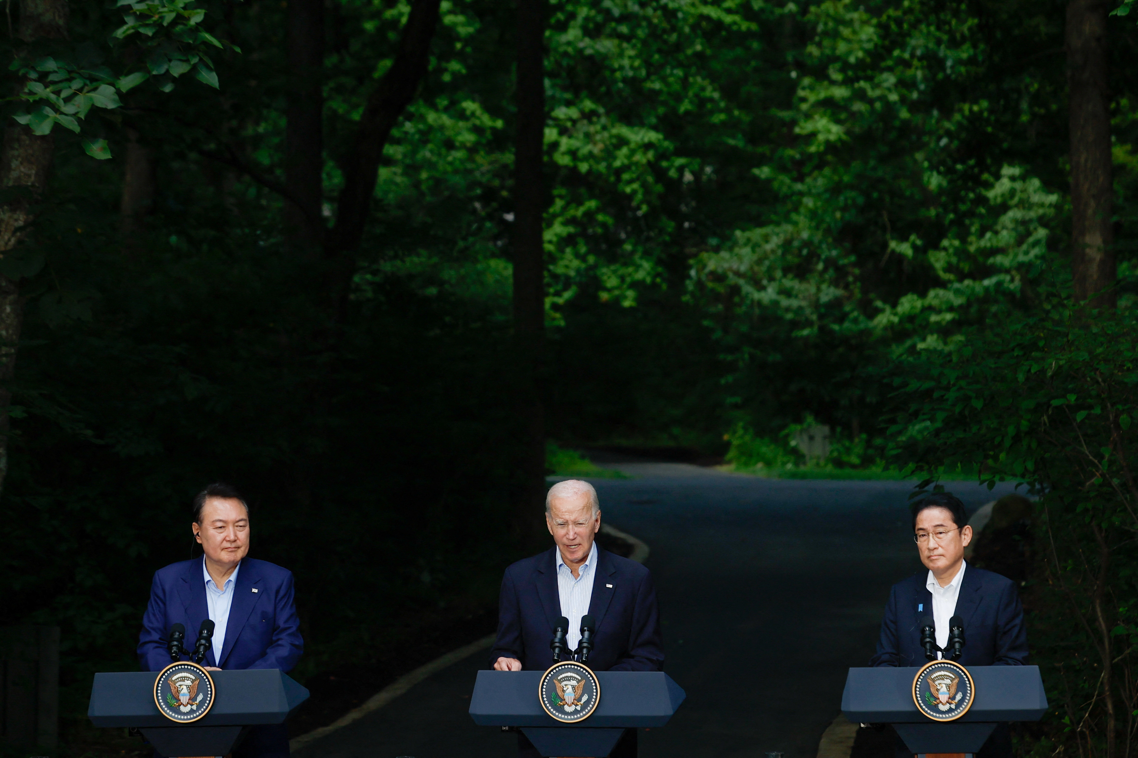 Trilateral summit at Camp David in Maryland