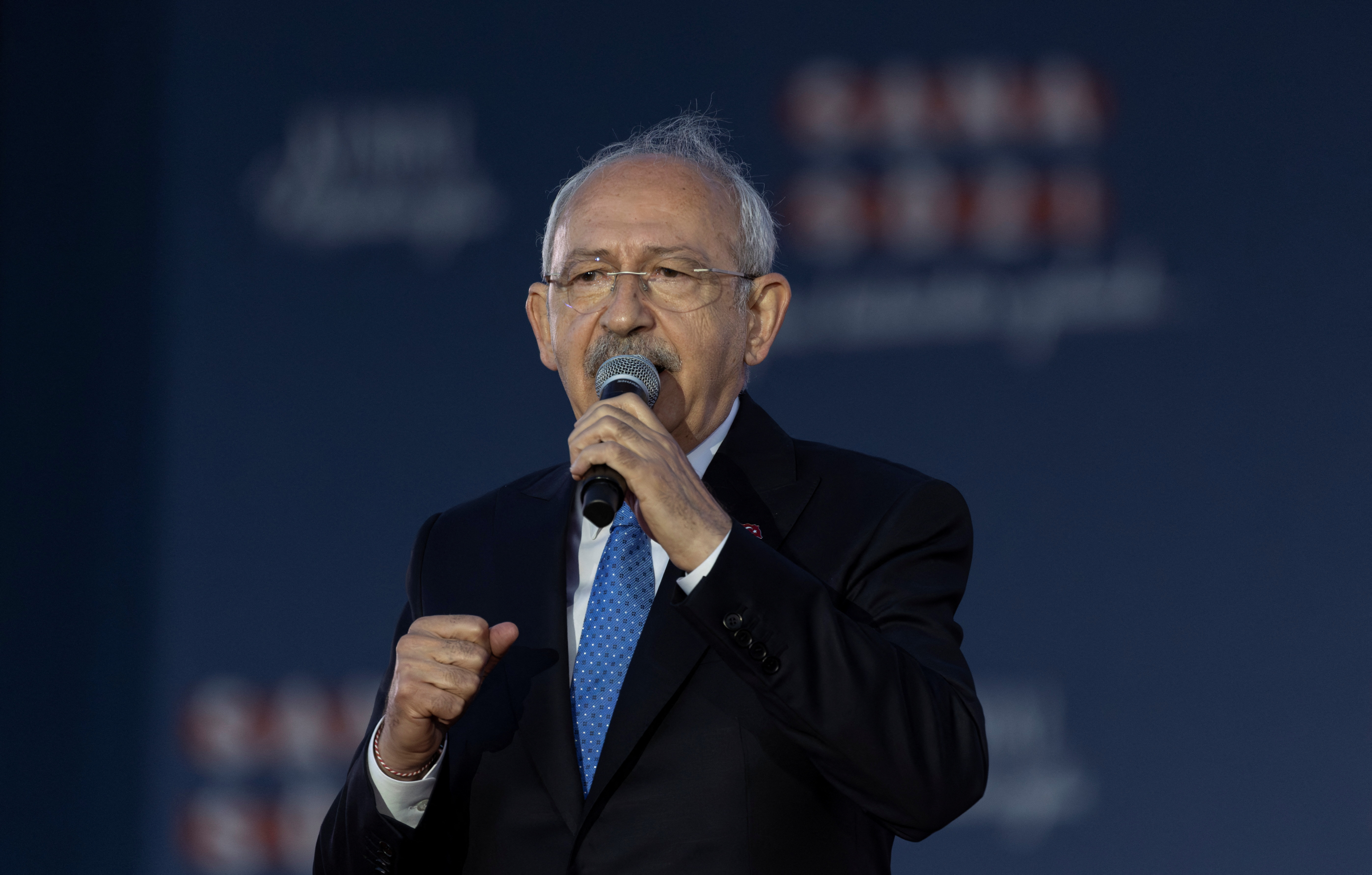Presidential candidate of Turkey's main opposition alliance Kilicdaroglu holds an election campaign rally in Istanbul