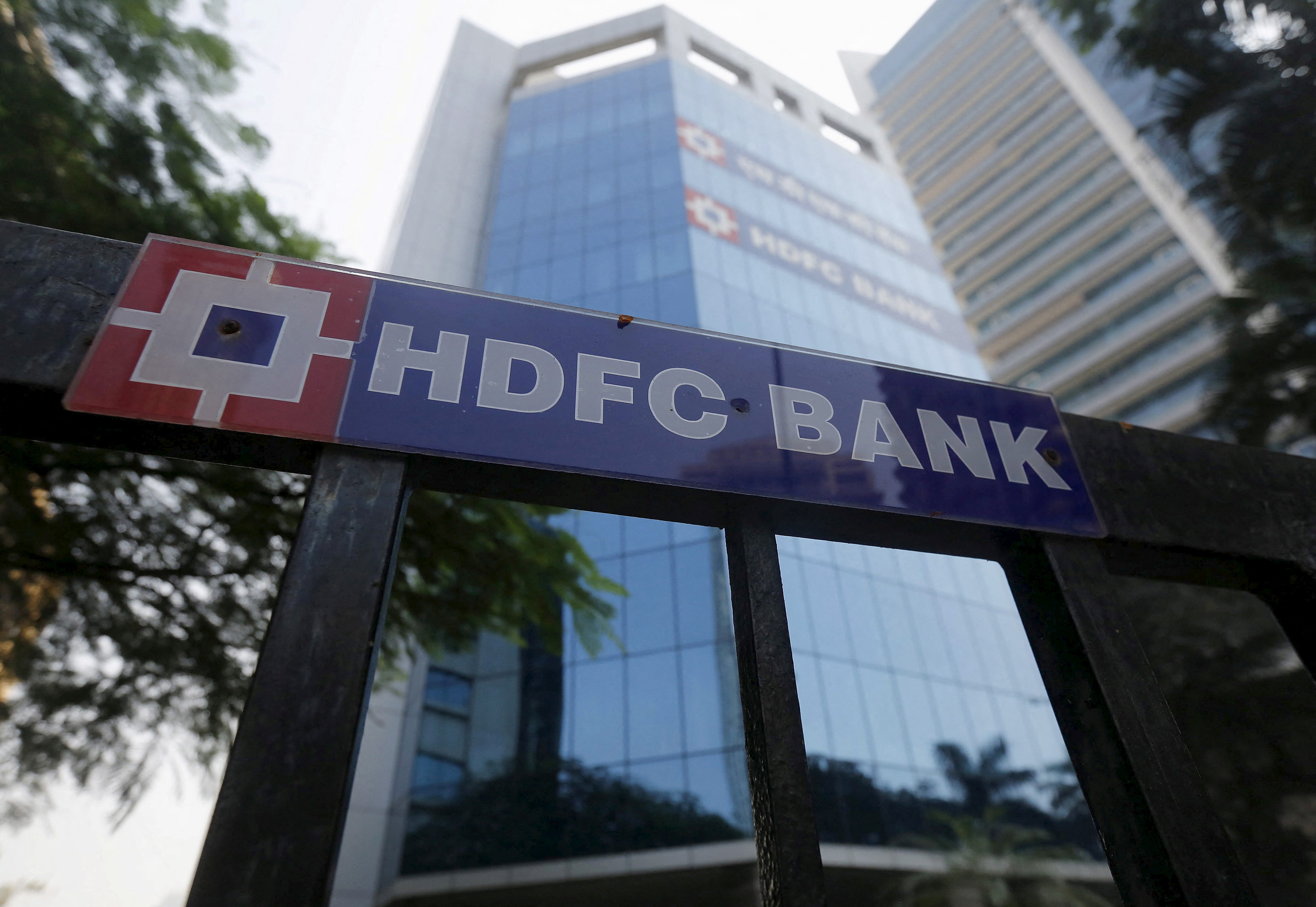 The headquarters of India's HDFC bank is pictured in Mumbai