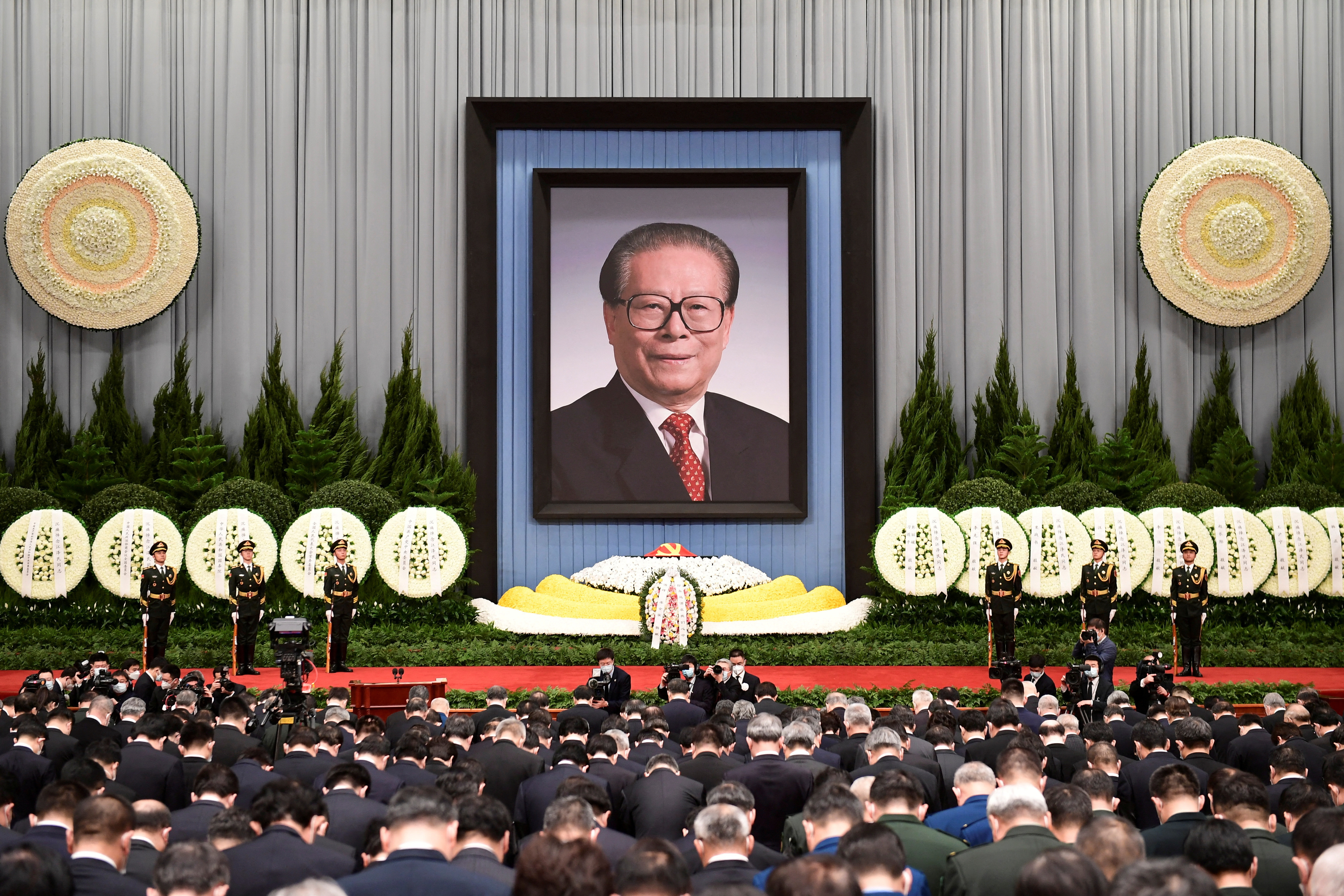 Memorial meeting for former Chinese President Jiang Zemin in Beijing