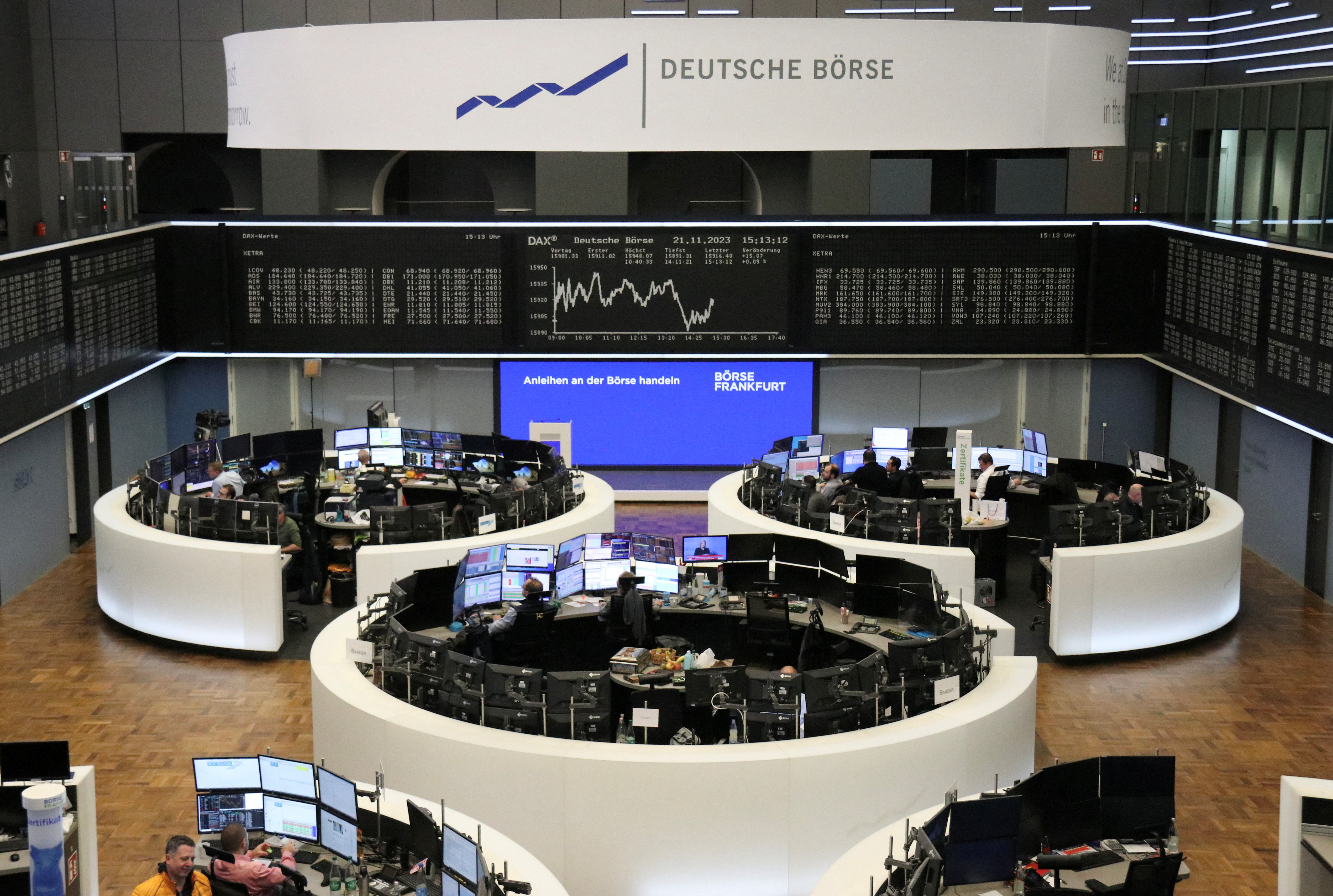 German stock index DAX graph taken at the Stock Exchange in Frankfurt