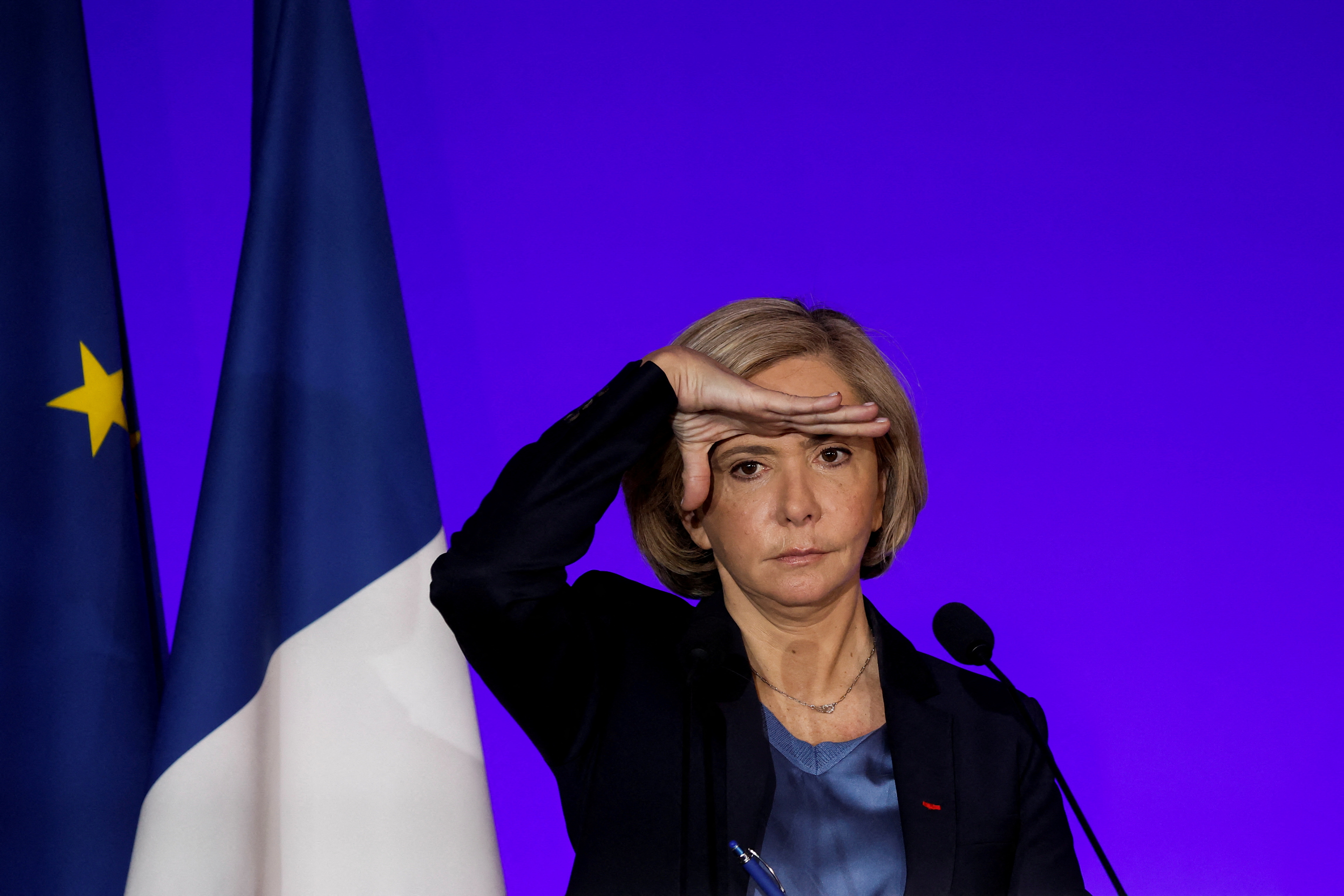 Valerie Pecresse, head of the Paris Ile-de-France region and Les Republicains (LR) right-wing party candidate for the 2022 French presidential election presents her electoral program in Paris