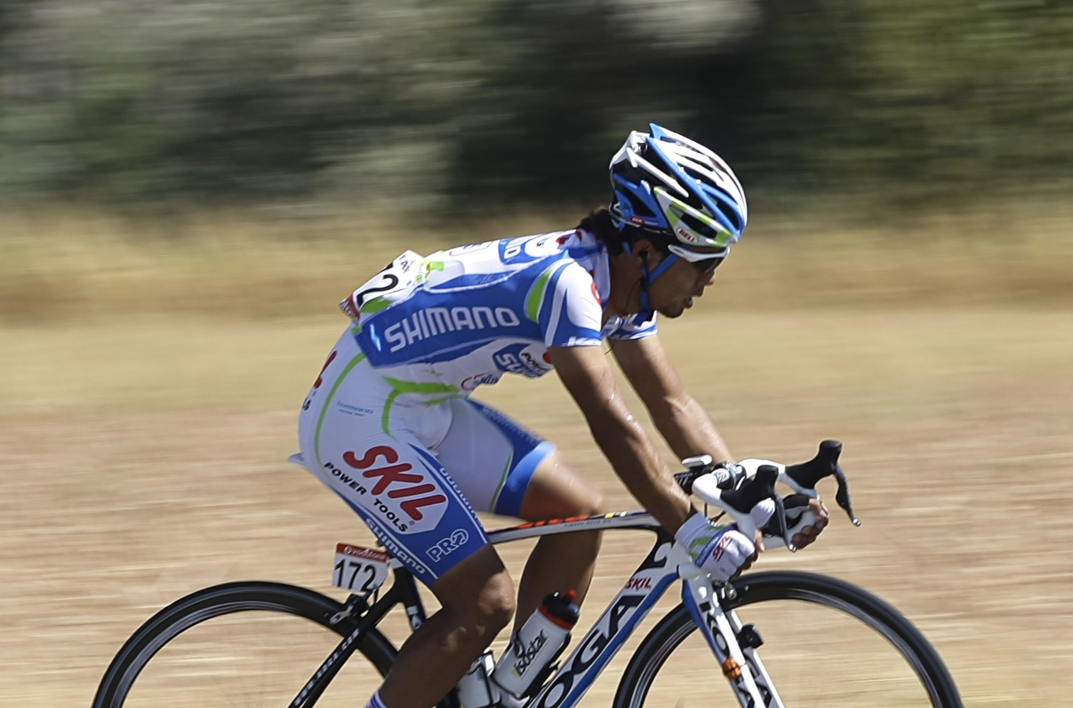 Skil Shimano's rider Yukihiro Doi of Japan cycles during the sixth stage of the Tour of Spain 