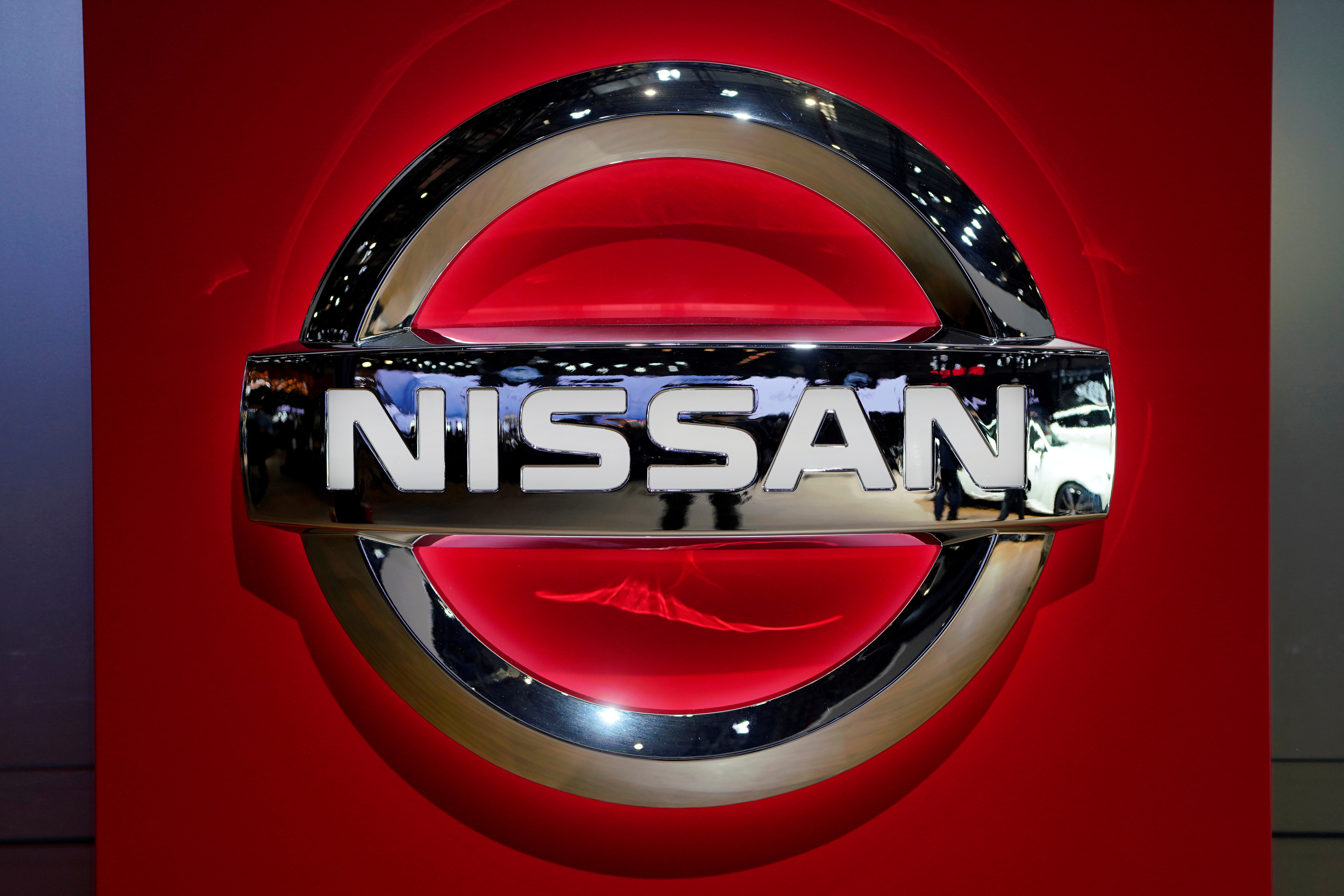 Nissan logo is pictured during the media day for the Shanghai auto show in Shanghai