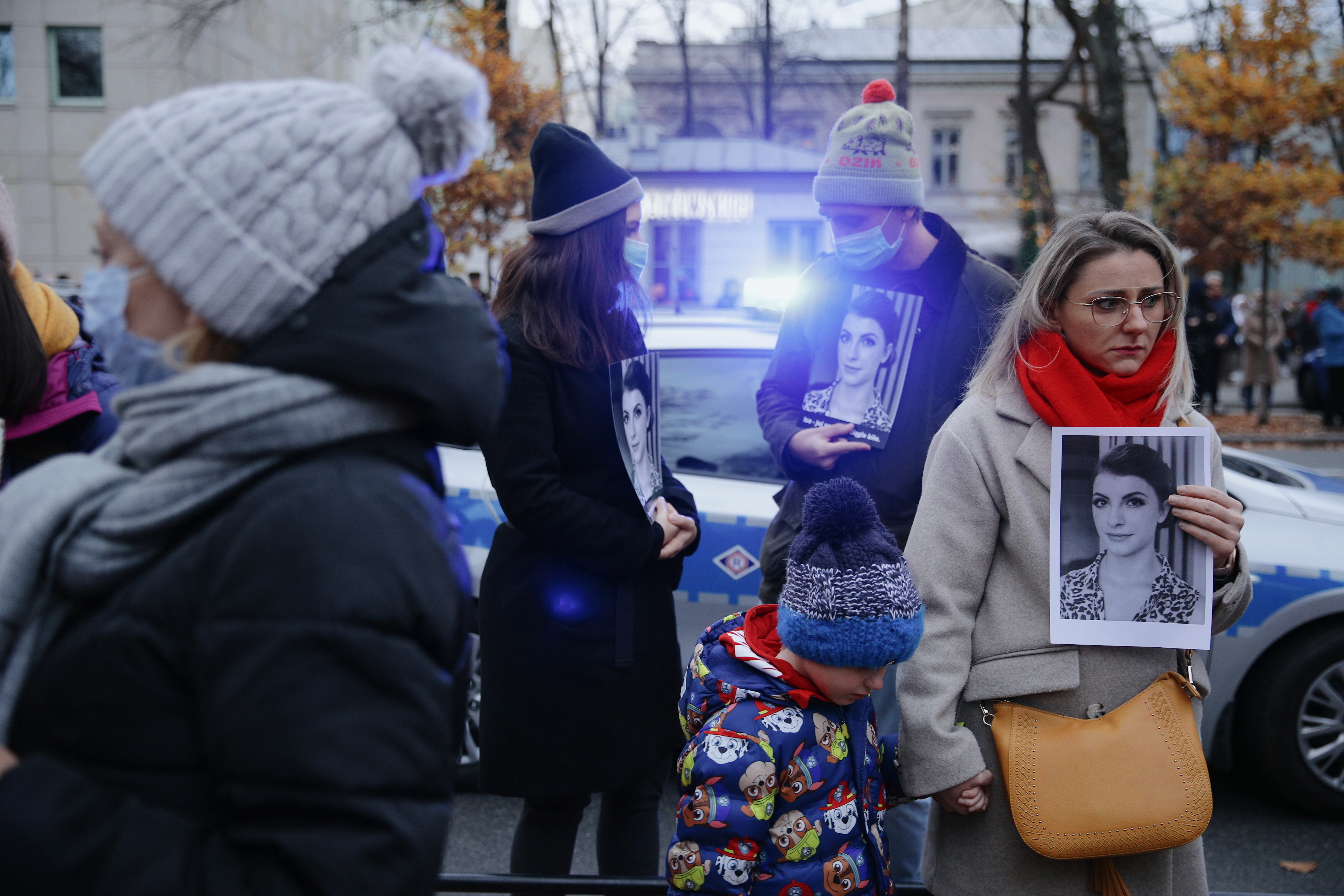 People protest after a death of Izabela, a 30-year-old woman in the 22nd week of pregnancy with activists saying she could still be alive if the abortion law wouldn't be so strict in Warsaw, Poland November 6, 2021. David Zuchowicz/Agencja Wyborcza.pl via REUTERS   