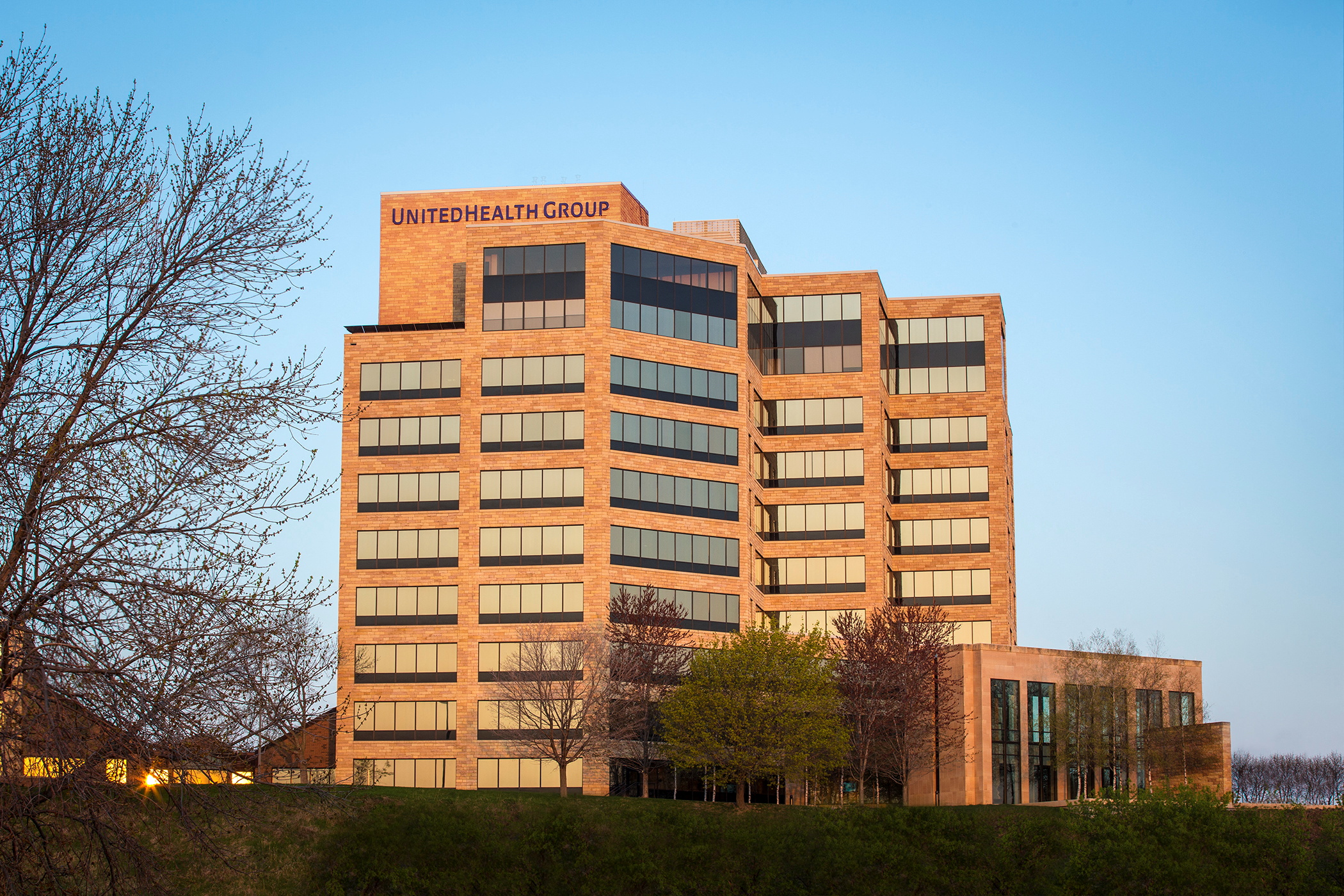 UnitedHealth Group's headquarters building is seen in Minnetonka, Minnesota